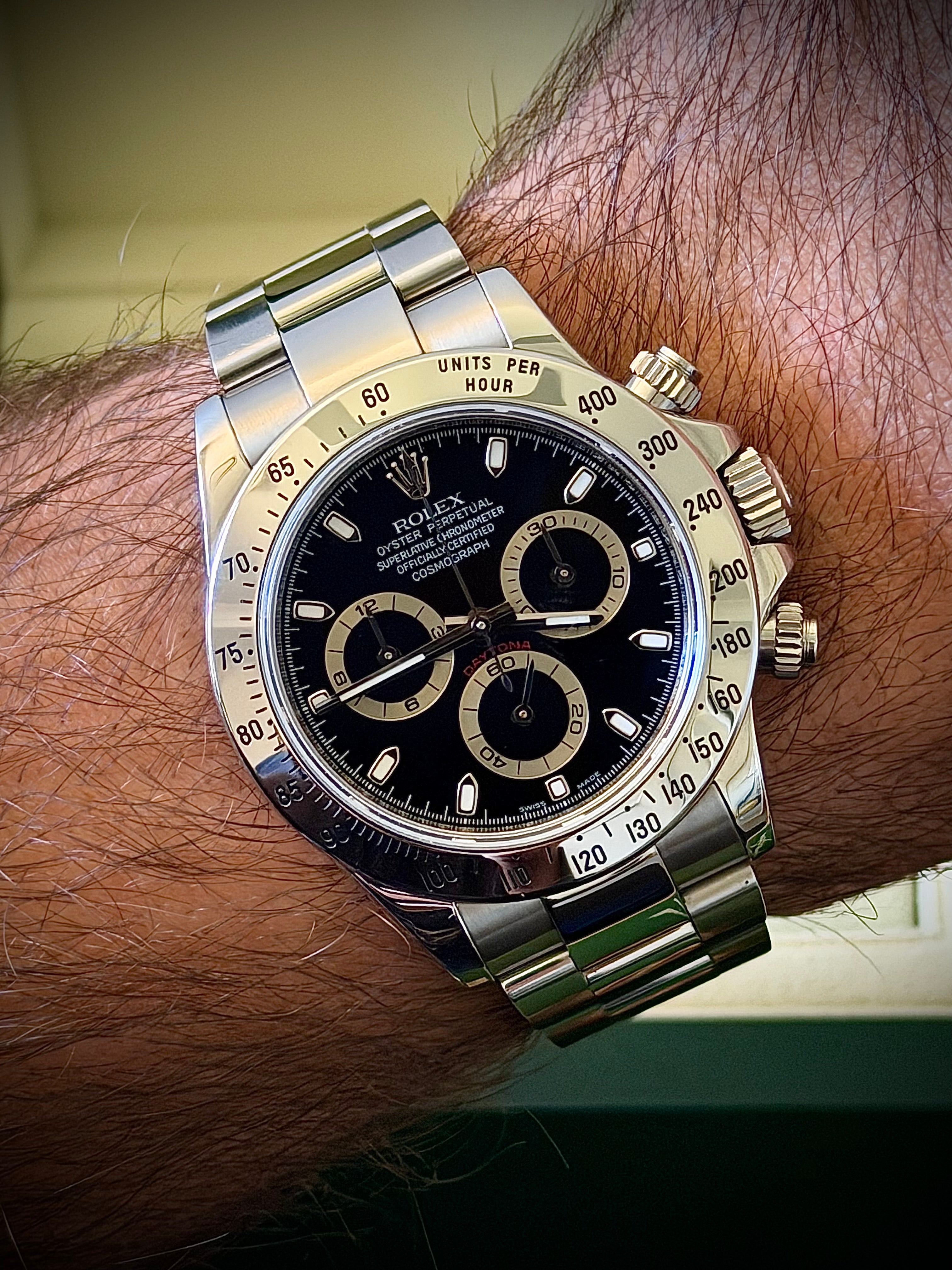 2009 ROLEX COSMOGRAPH DAYTONA, 116520, BLACK DIAL, BOX & PAPERS, INC GST