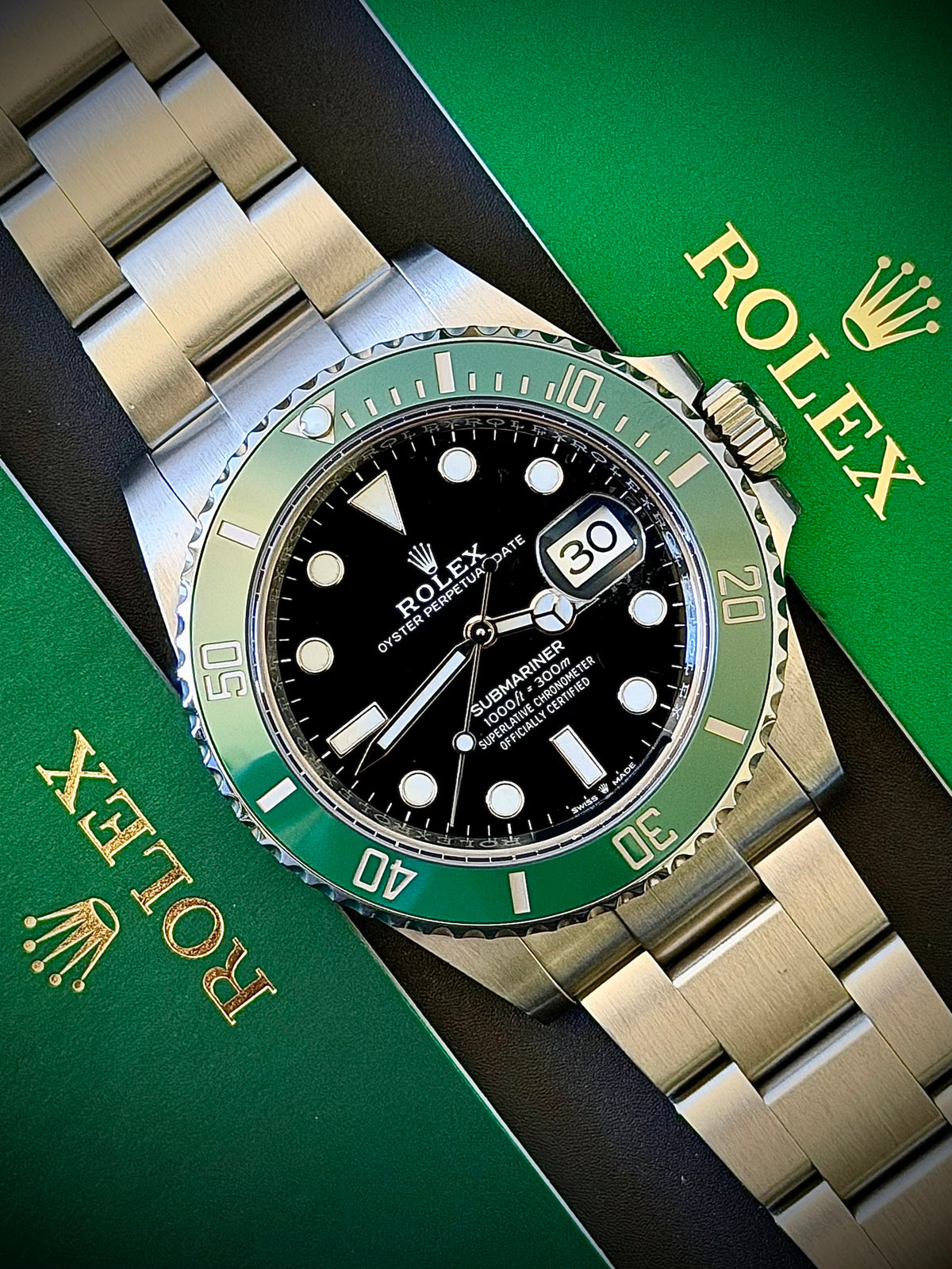 2022 ROLEX SUBMARINER DATE “STARBUCKS”, 126610LV, BOX & PAPERS, MK1 BEZEL, LOCAL STOCK, INC GST