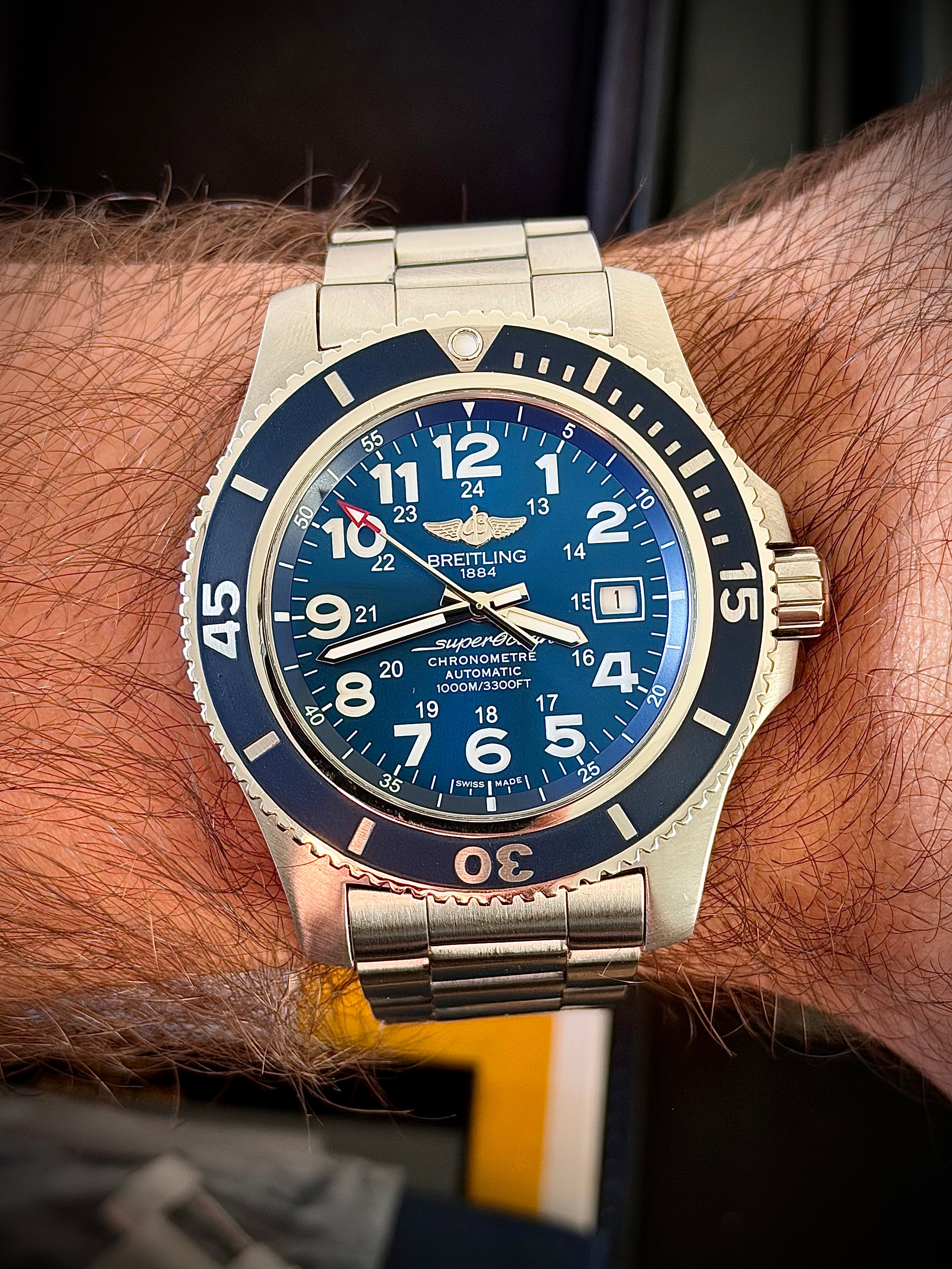 2019 BREITLING SUPEROCEAN 44, A17392D8/C910, BOX AND PAPERS, INC GST