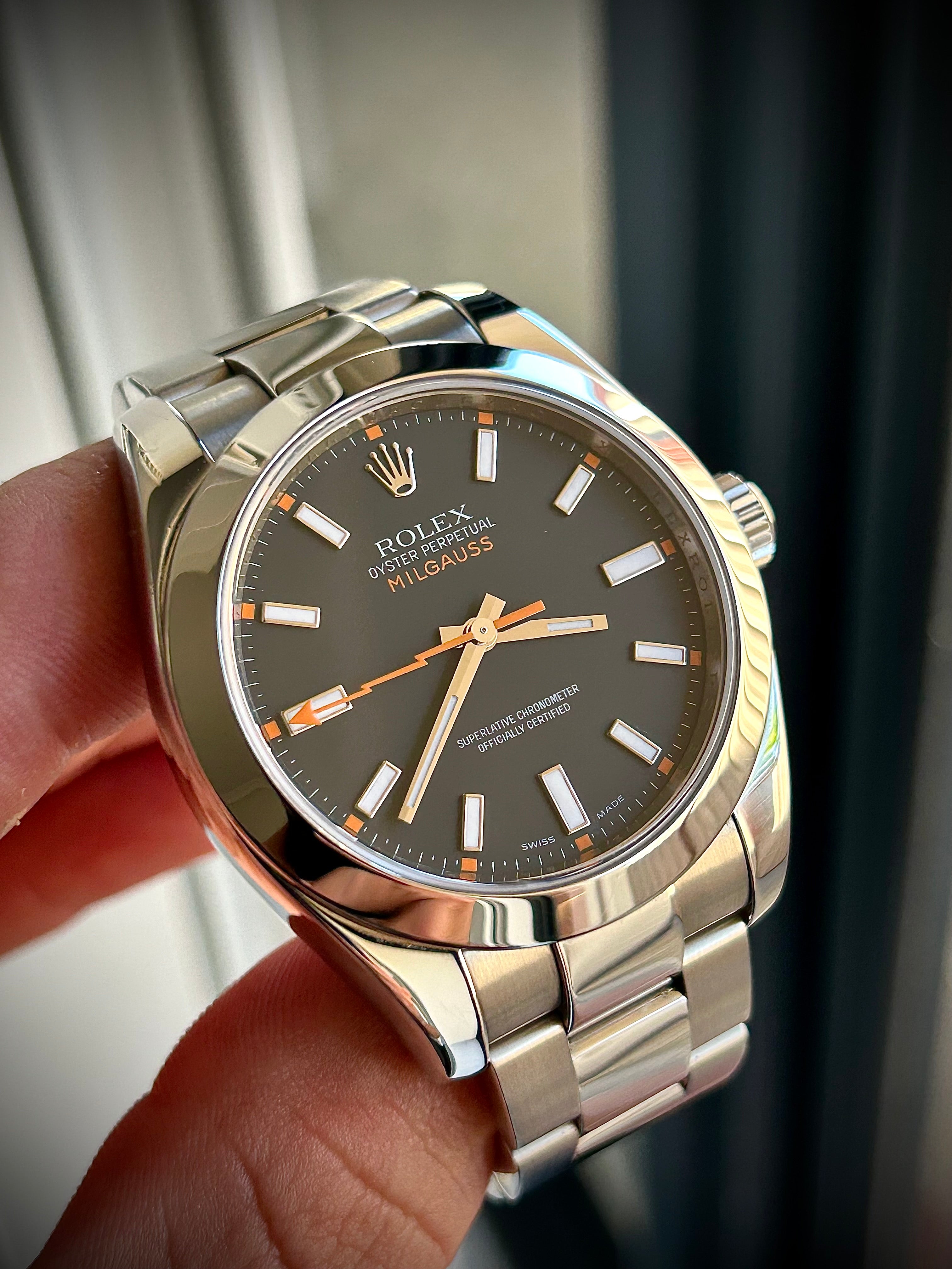 2008 ROLEX MILGAUSS, 116400, FULL SET, INC GST