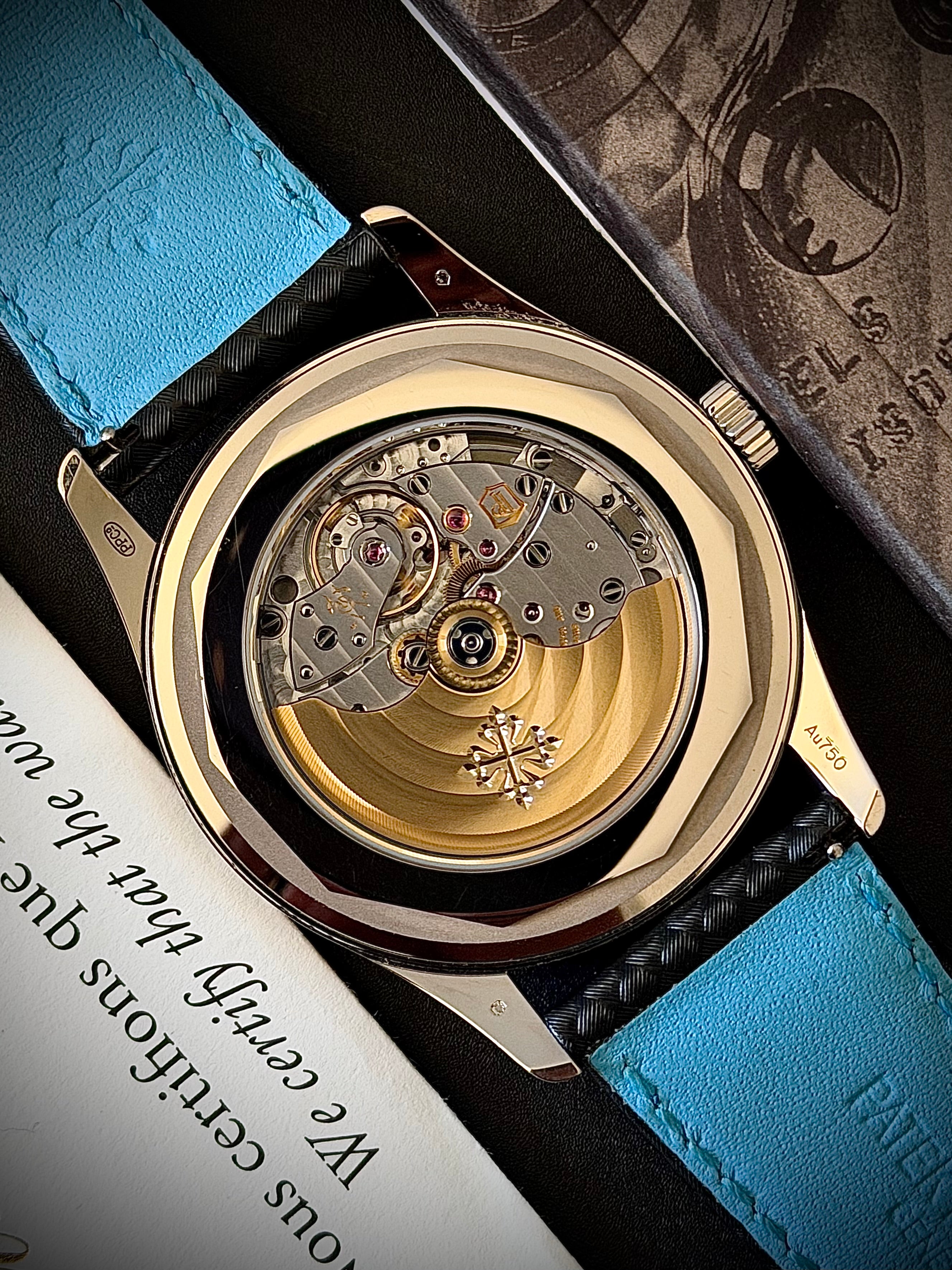 2023 PATEK PHILIPPE CALATRAVA 6007G-011, BLACK & BLUE, FULL SET, INC GST