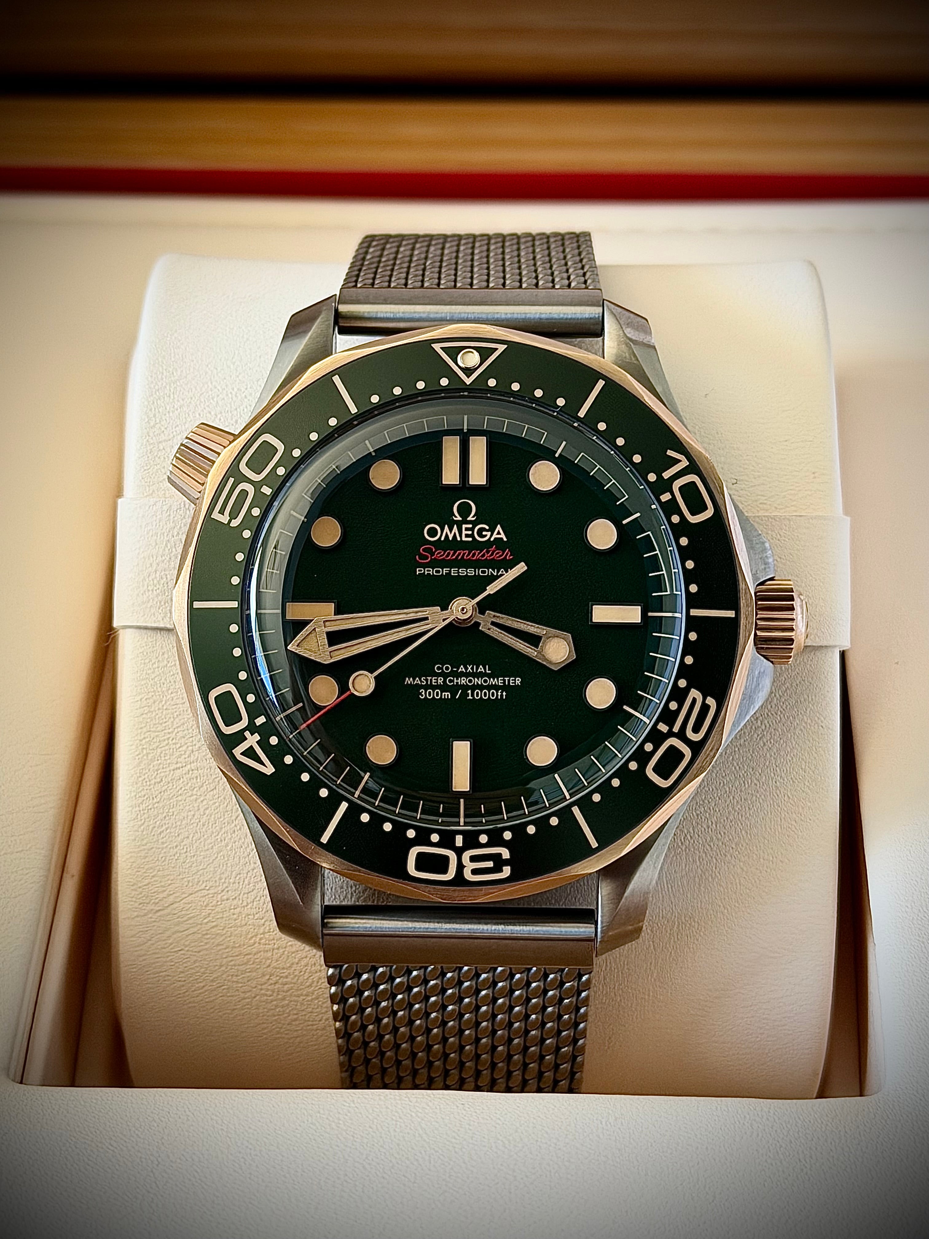 2025 OMEGA SEAMASTER 300, 42MM BRONZE GOLD ON TITANIUM, FULL SET, INC GST