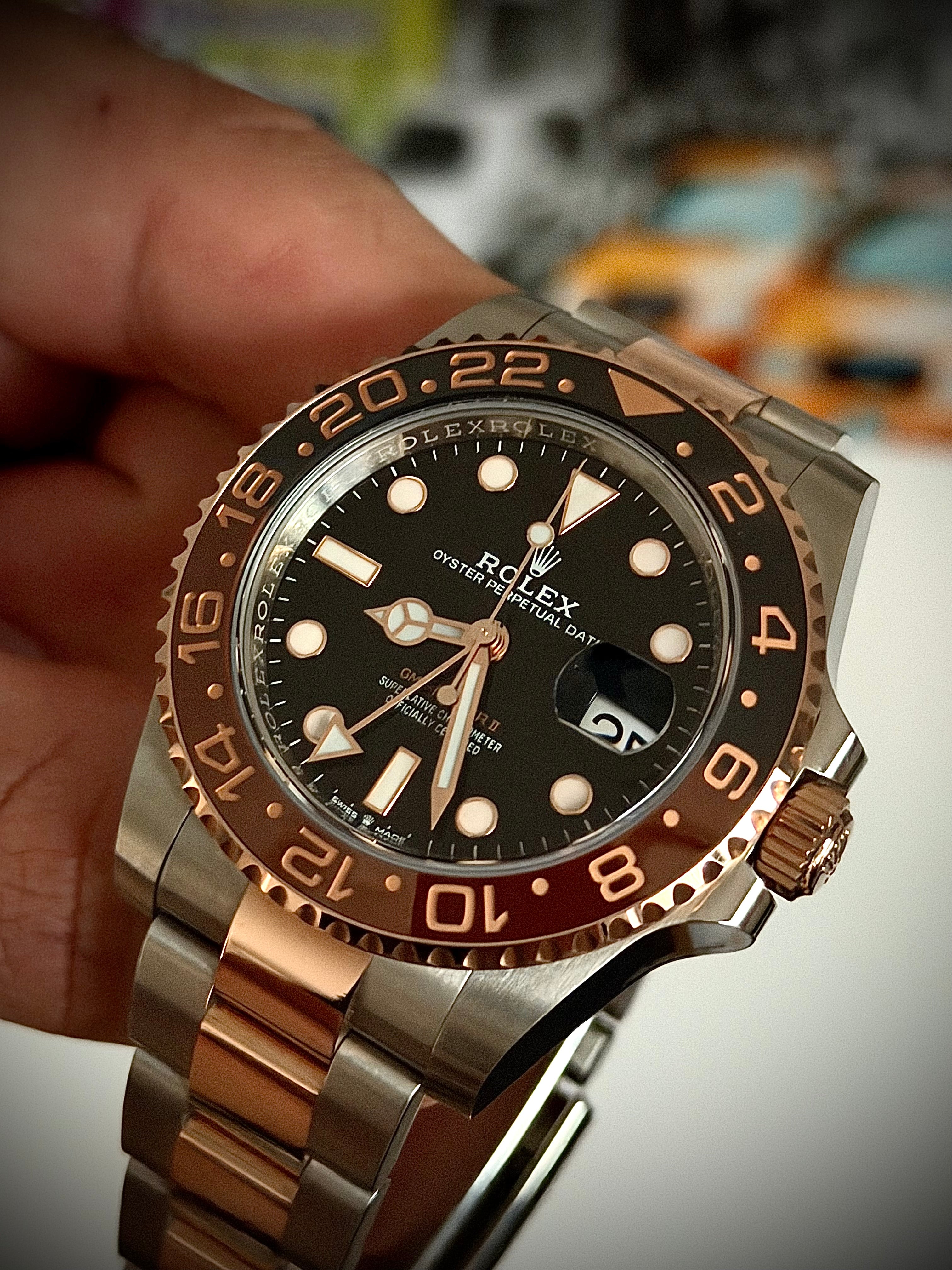 2022 ROLEX GMT MASTER II, ROOTBEER, 126711CHNR, FULL SET, INC GST