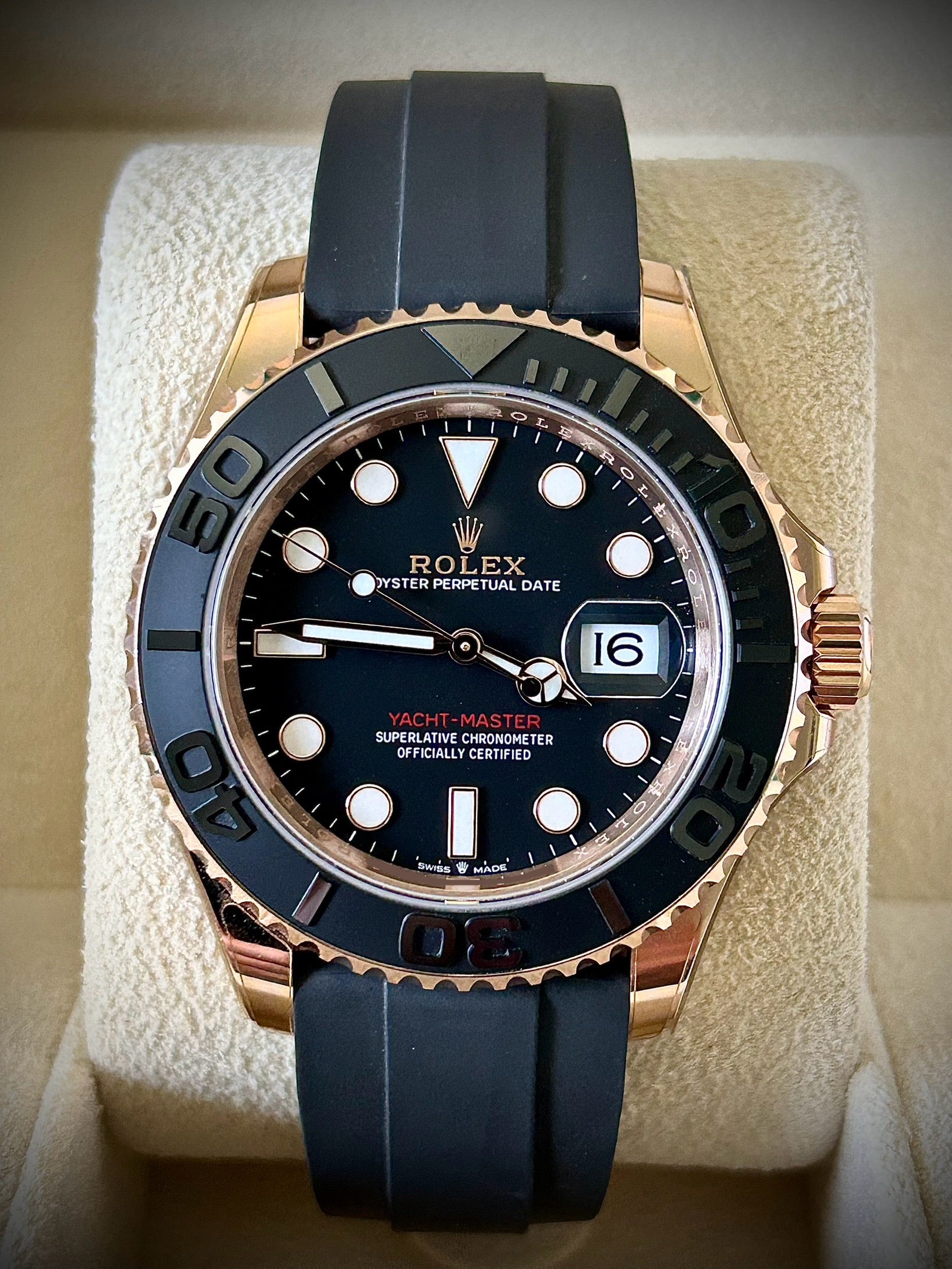 2024 ROLEX YACHT-MASTER 40, ROSE GOLD, 126655, FULL SET