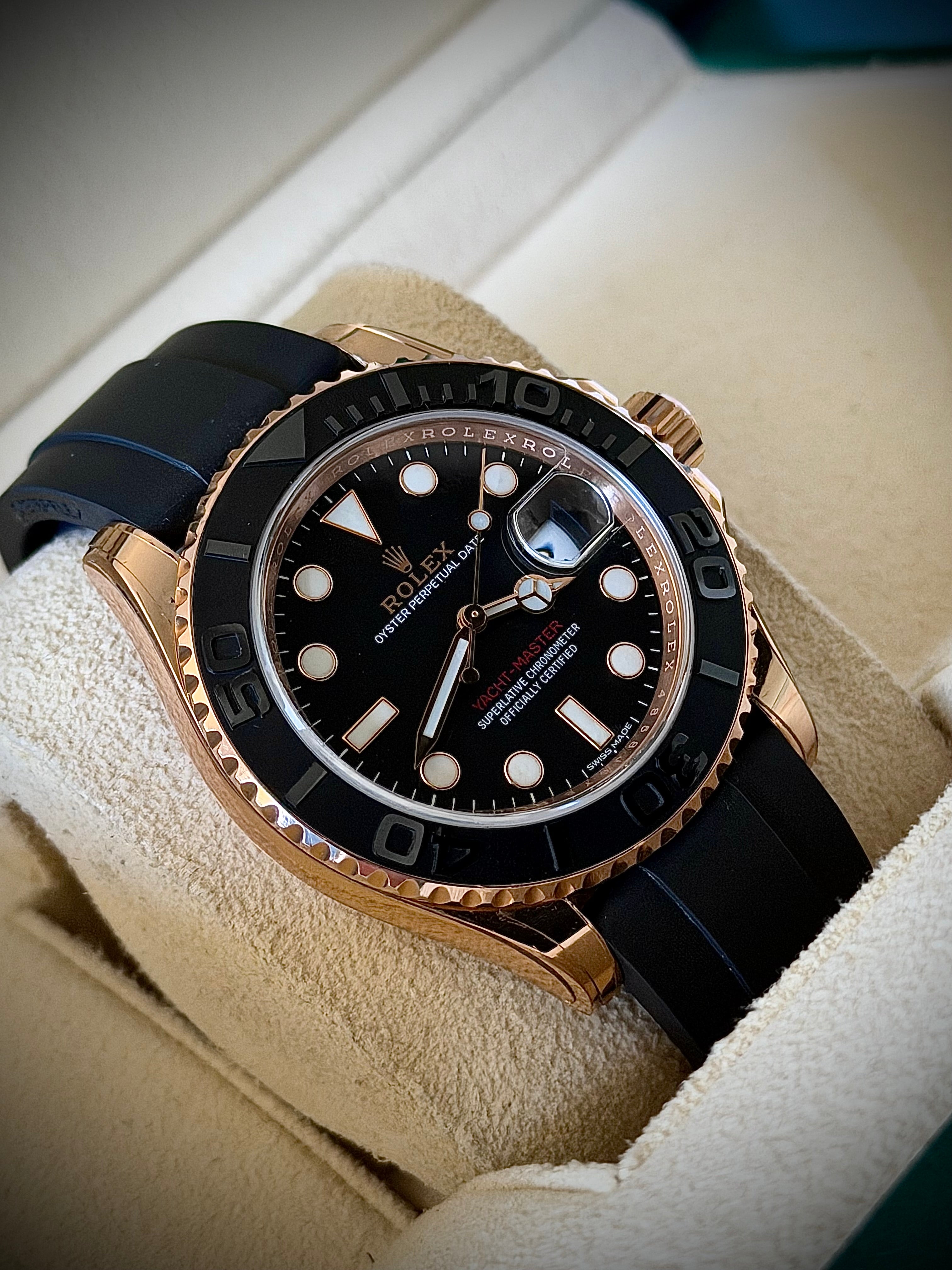 2017 ROLEX YACHT-MASTER 40 ROSE GOLD, 116655, FULL SET, INC GST