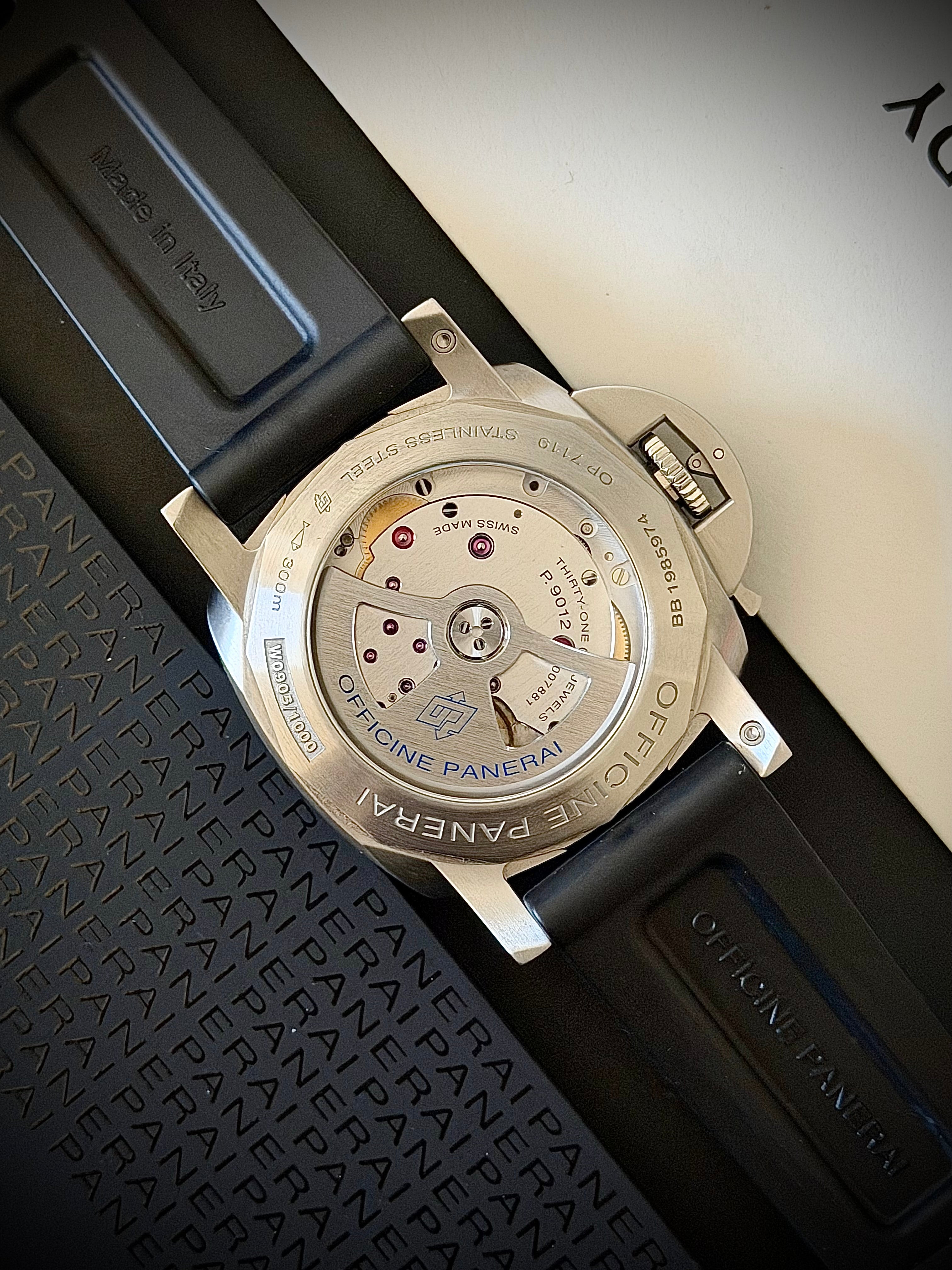2021 PANERAI LUMINOR 1950 3 DAYS GMT POWER RESERVE, PAM01321, FULL SET, OEM BRACELET + ORIGINAL INVOICE, INC GST