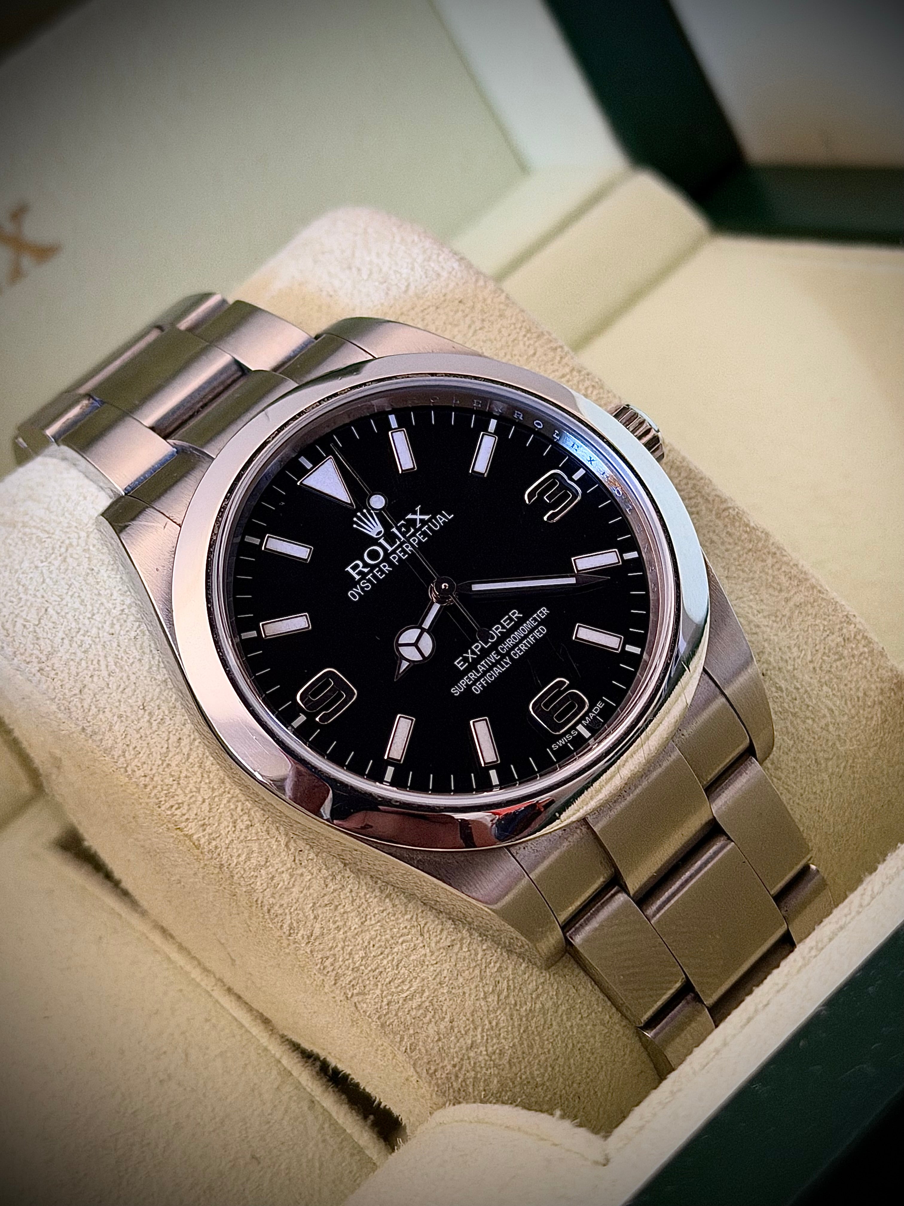 2012 ROLEX EXPLORER 39, 214270, FULL SET, INC GST