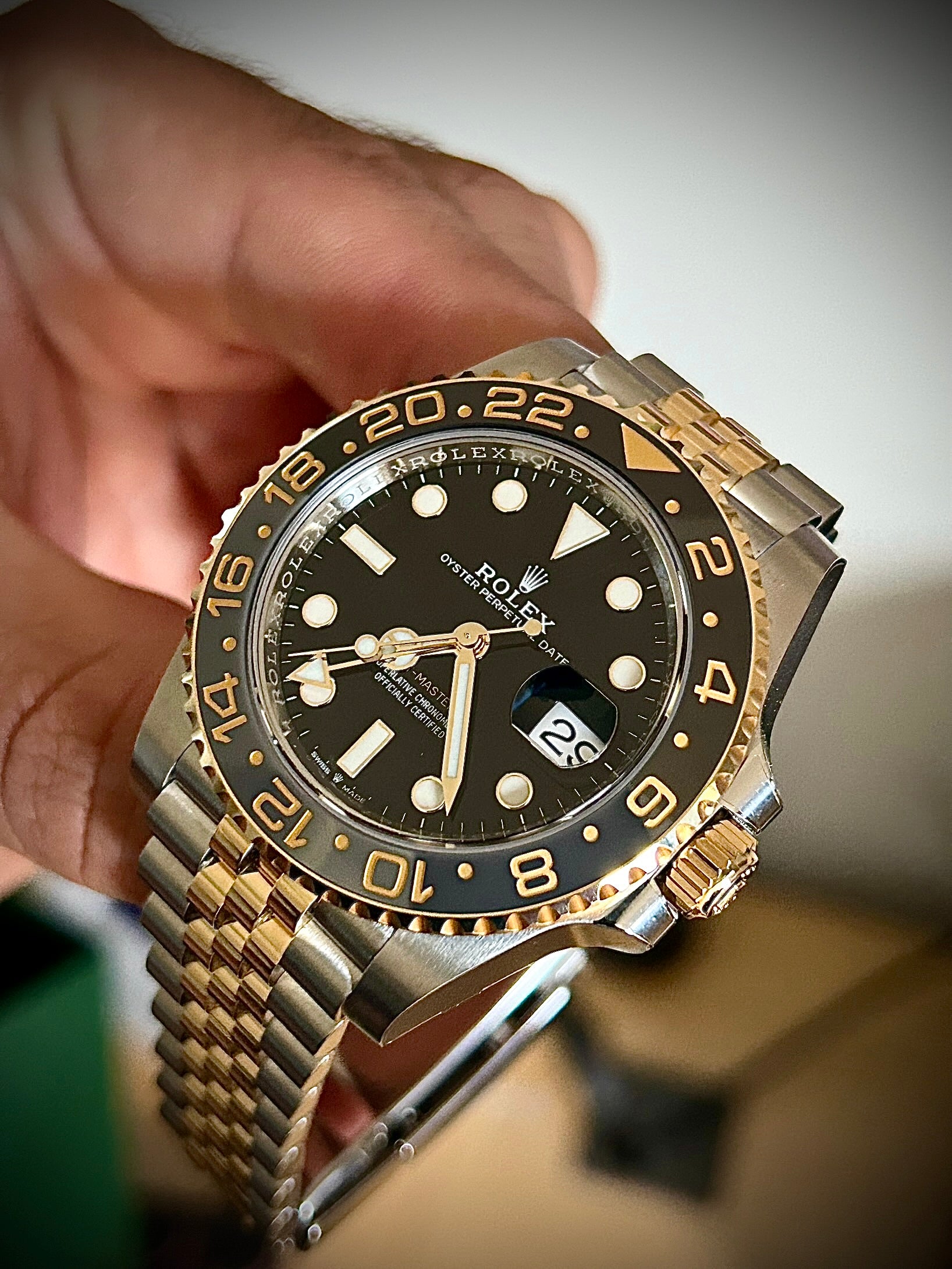 2025 ROLEX GMT MASTER II, ZOMBIE, 126713GRNR, FULL SET, INC GST