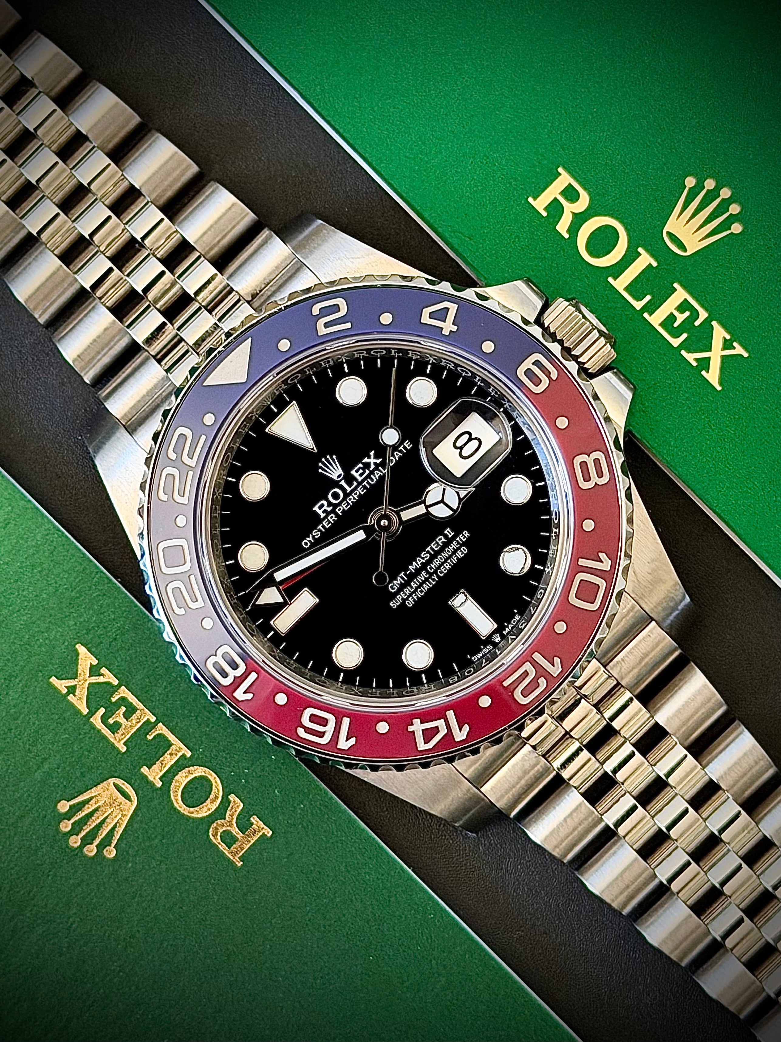 2018 ROLEX GMT MASTER II, PEPSI, MK1 BEZEL, 126710BLRO, FULL SET, INC GST