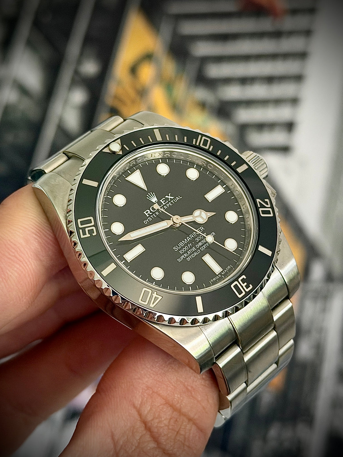 2013 ROLEX SUBMARINER, 114060, NO DATE, BOX & PAPERS, EXCELLENT CONDITION, INC GST