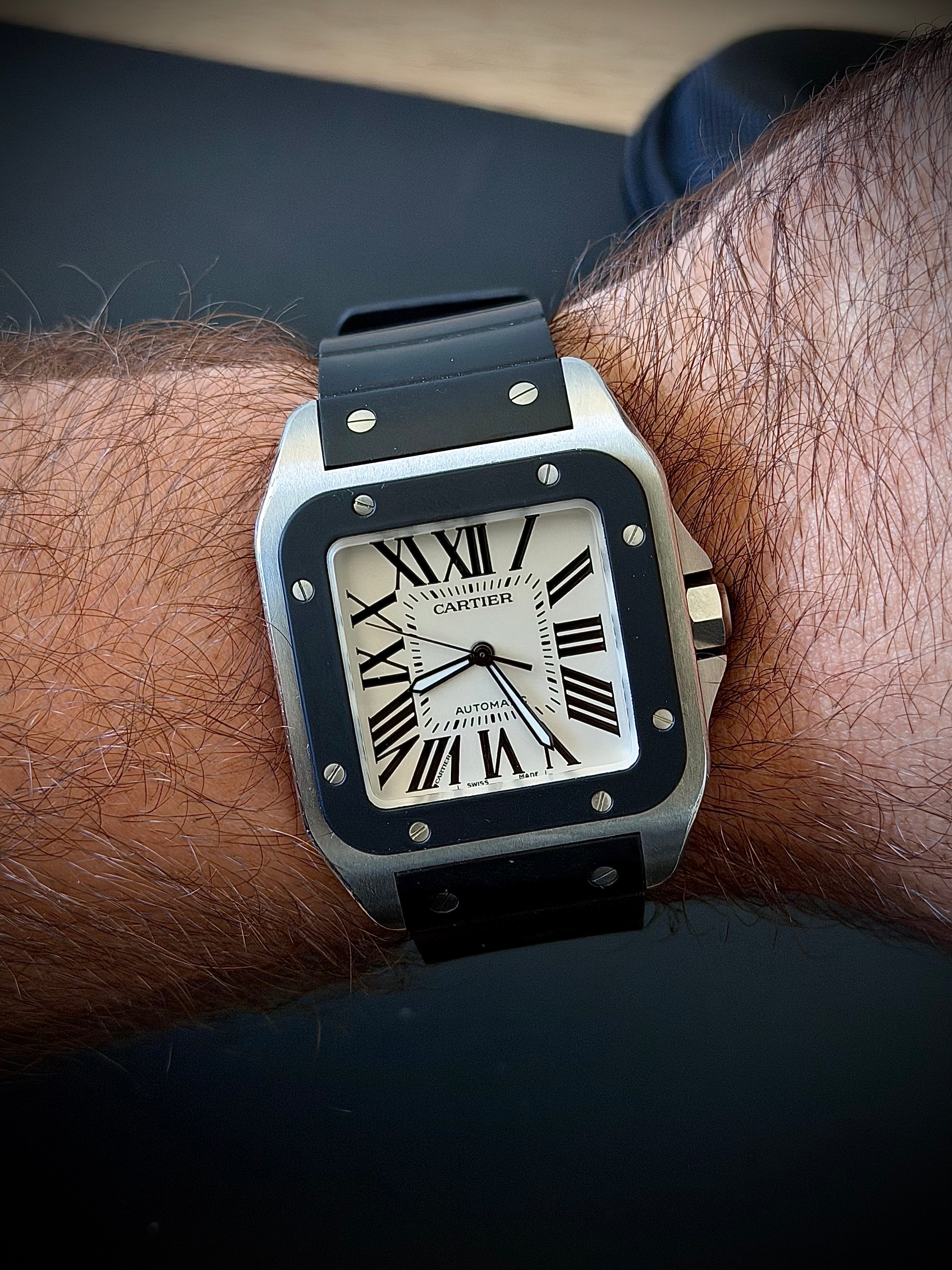 CIRCA 2011 CARTIER SANTOS 100, W20121U2, WATCH ONLY, INC GST