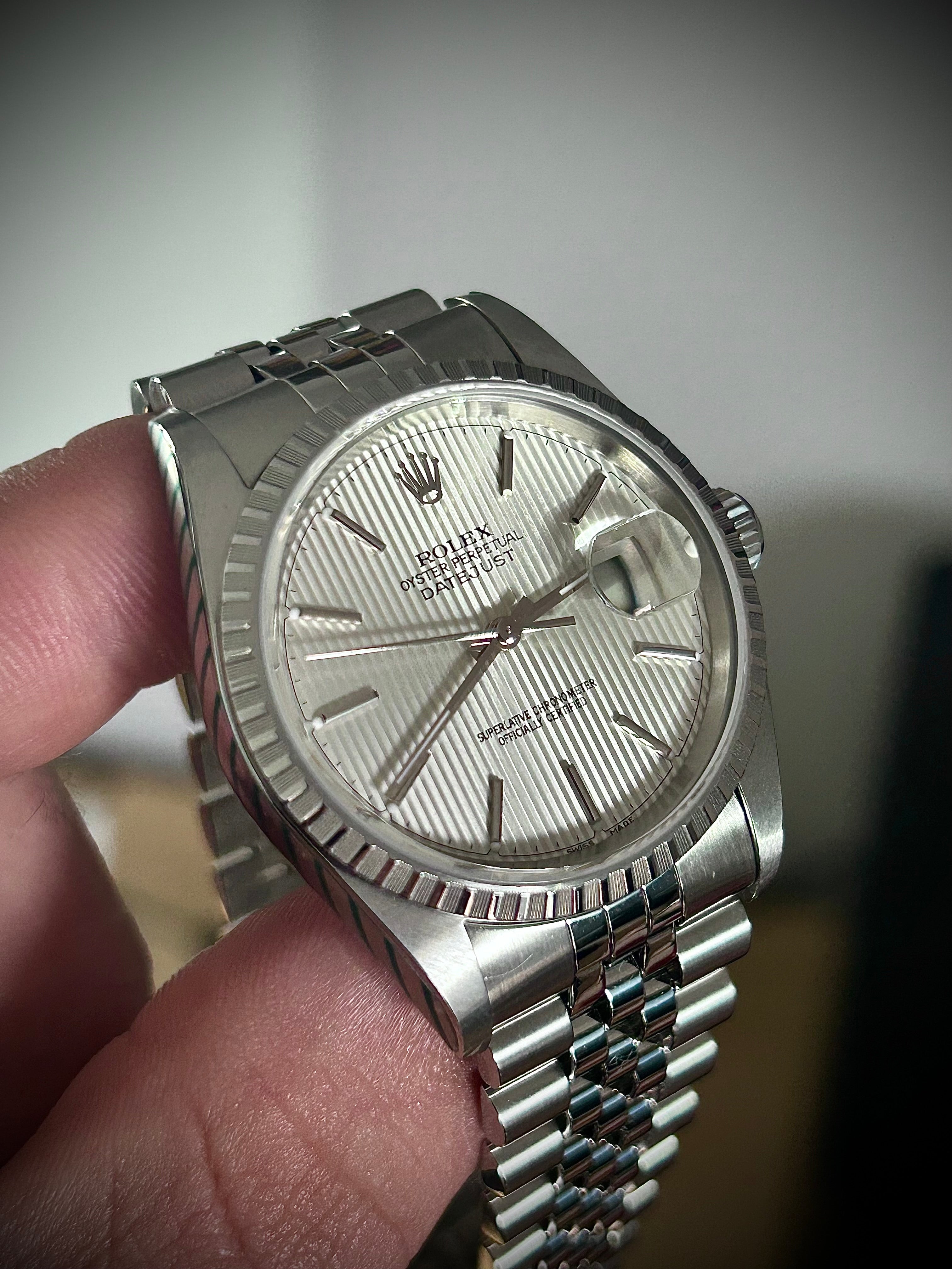 2004 ROLEX DATEJUST 36, 16220, FULL SET, 2X RSC SERVICE, INC GST