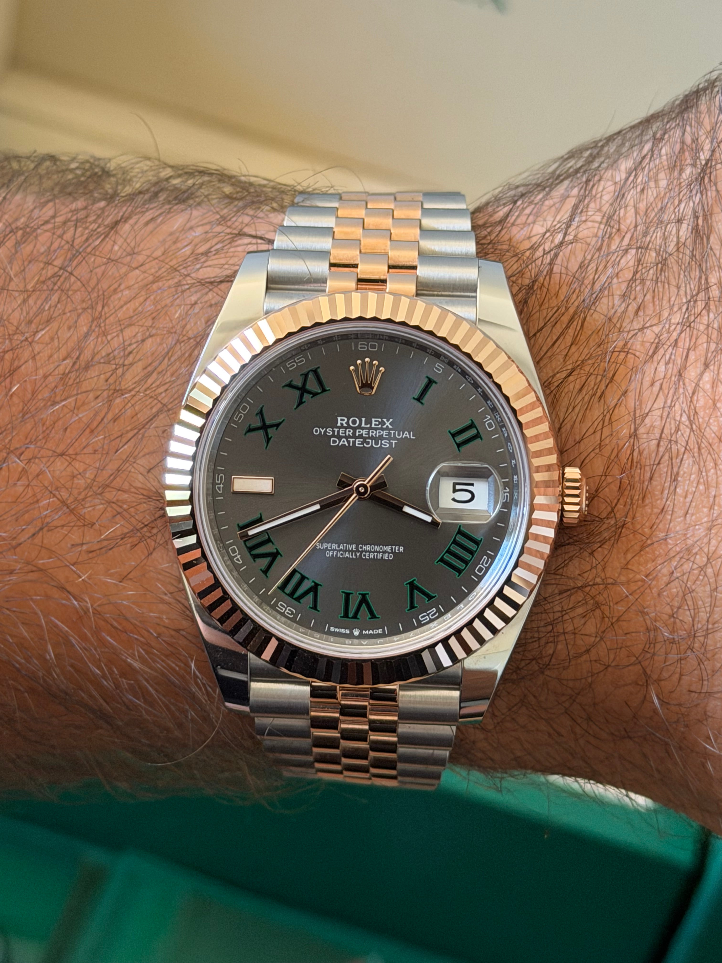 2025 ROLEX DATEJUST 41, WIMBLEDON, 126331, FULL SET, INC GST