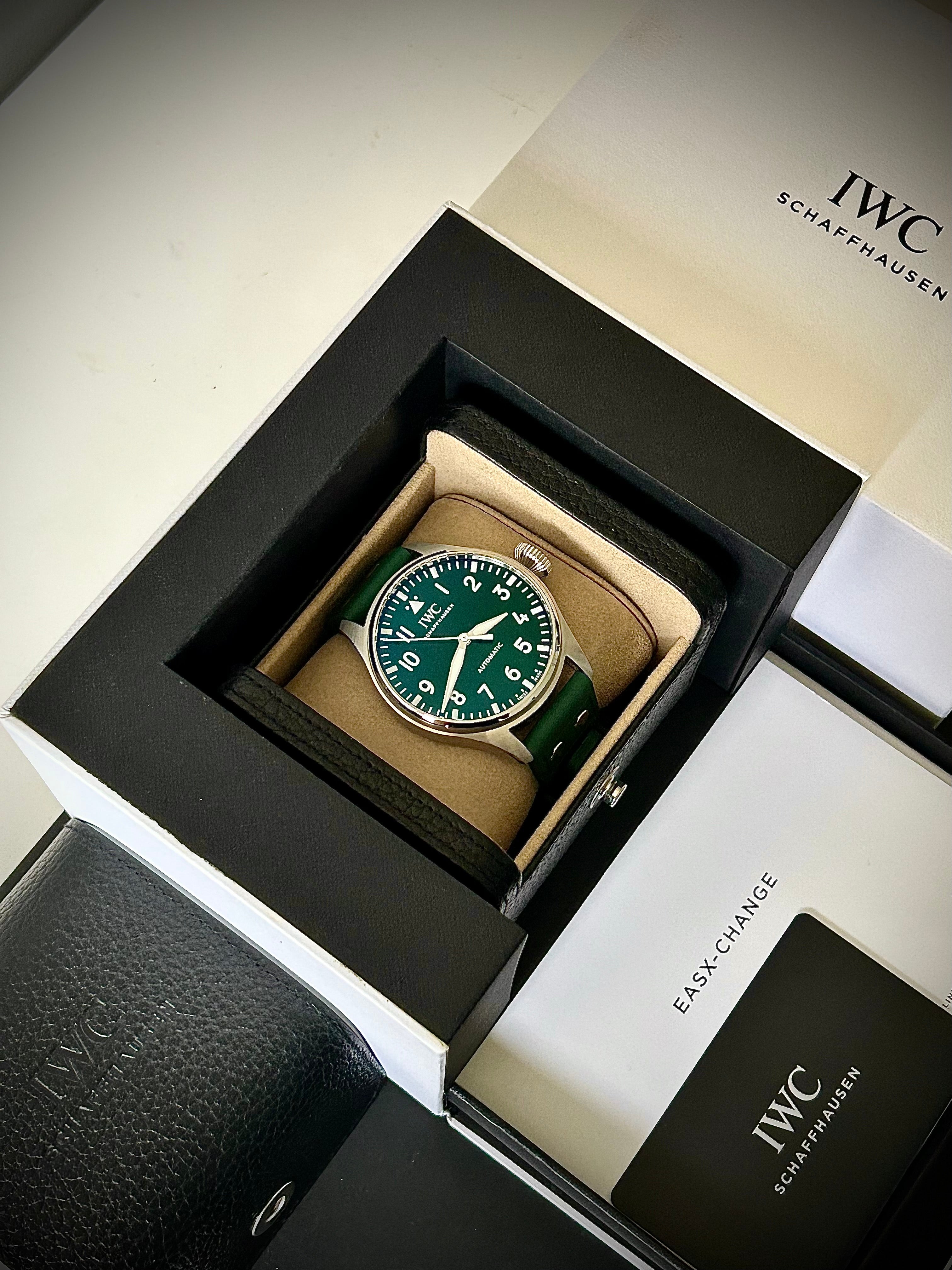 2022 IWC BIG PILOTS WATCH 43, GREEN DIAL, IW329306, FULL SET, INC GST