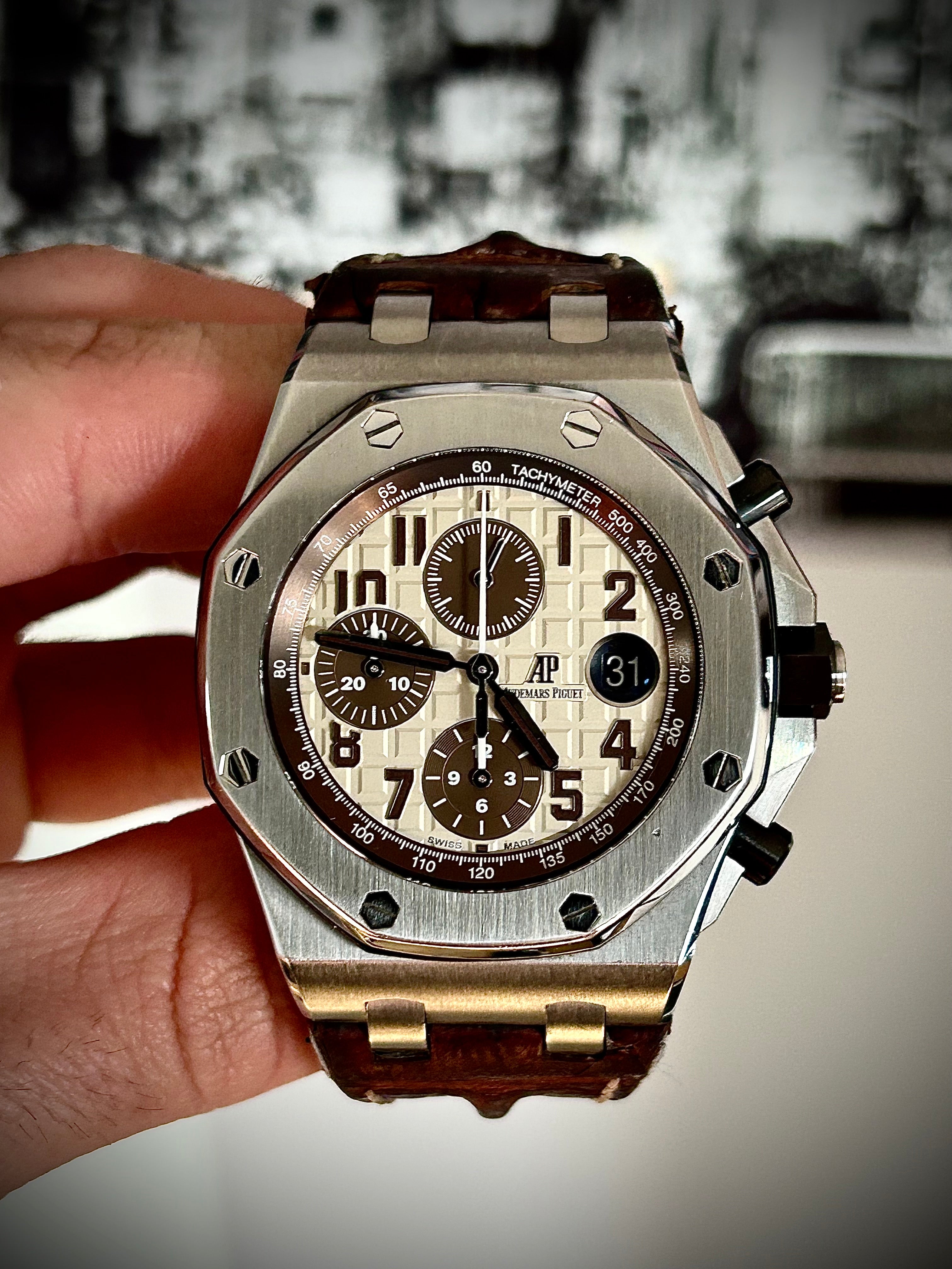2015 AUDEMARS PIGUET ROYAL OAK OFFSHORE CHRONOGRAPH, “SAFARI” FULL SET, INC GST