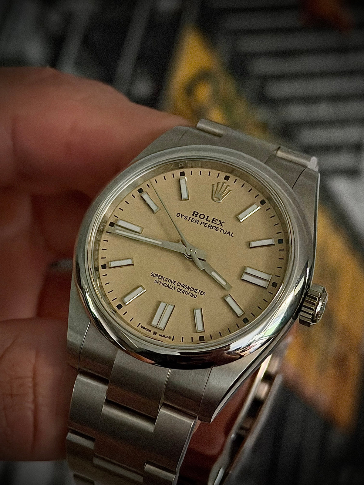2026 ROLEX OYSTER PERPETUAL 41, 134300, BEIGE DIAL, AS NEW, FULL SET, INC GST