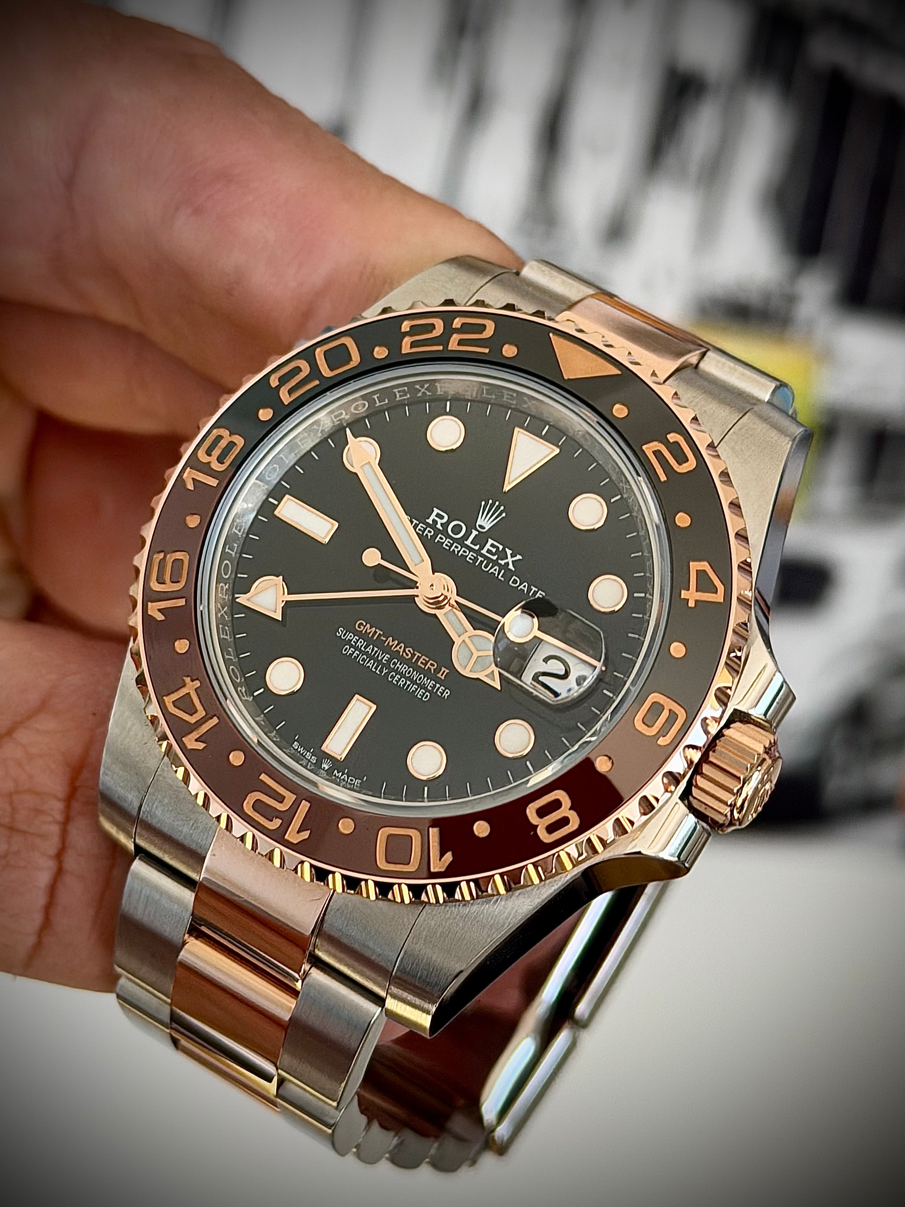 2018 ROLEX GMT MASTER II, ROOTBEER, 126711CHNR, FULL SET, INC GST