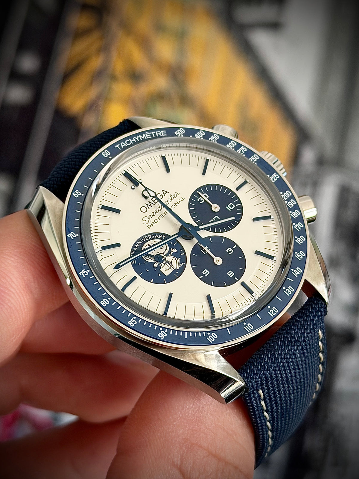 2023 OMEGA SPEEDMASTER “SILVER SNOOPY AWARD” 50TH ANNIVERSARY, 310.32.42.50.02.001, UNWORN SEALED BRACELET + WHITE STRAP, FULL SET, INC GST