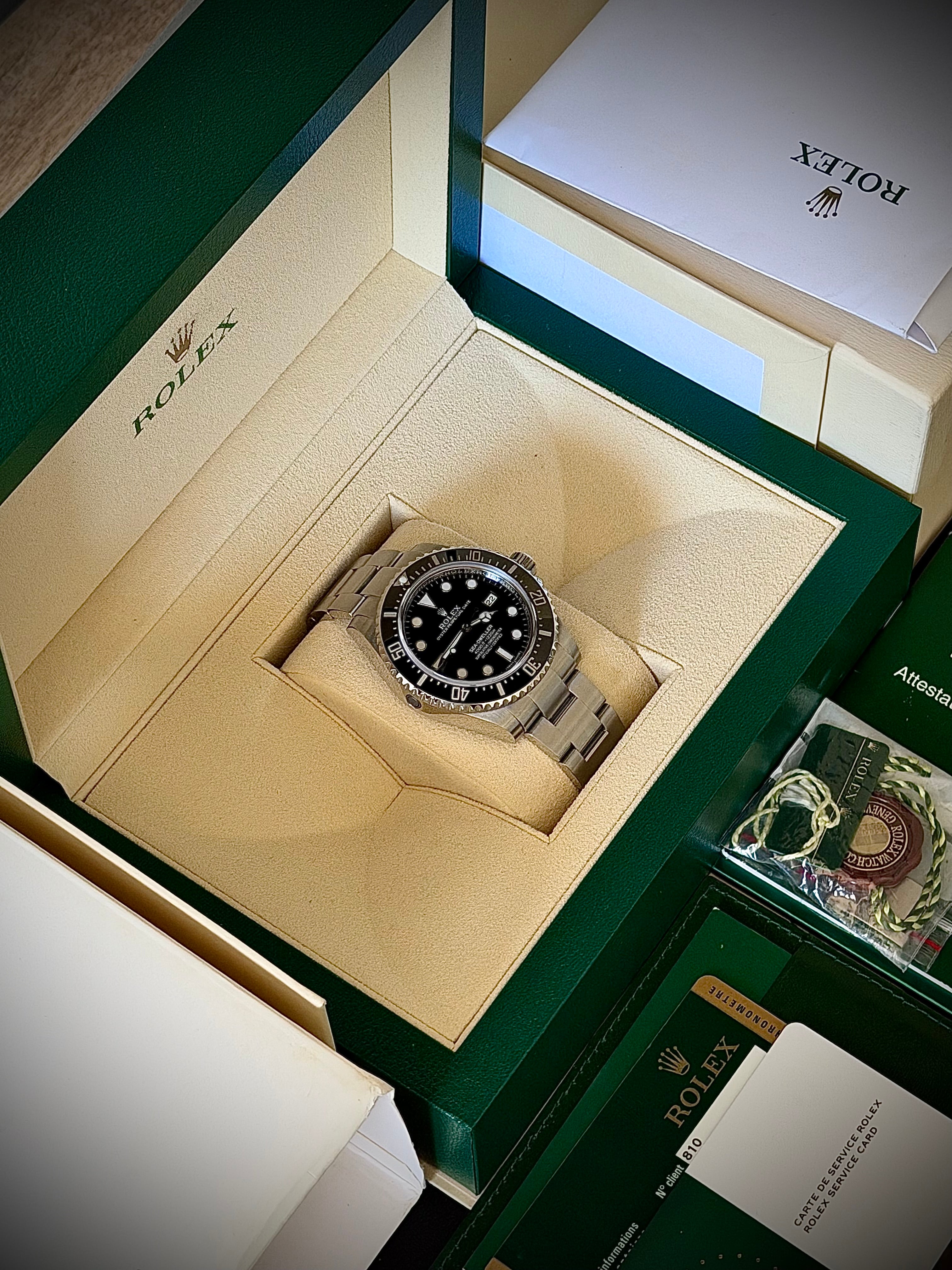 2014 ROLEX SEA-DWELLER 4000, 116600, FULL SET, WITH RSC, INC GST