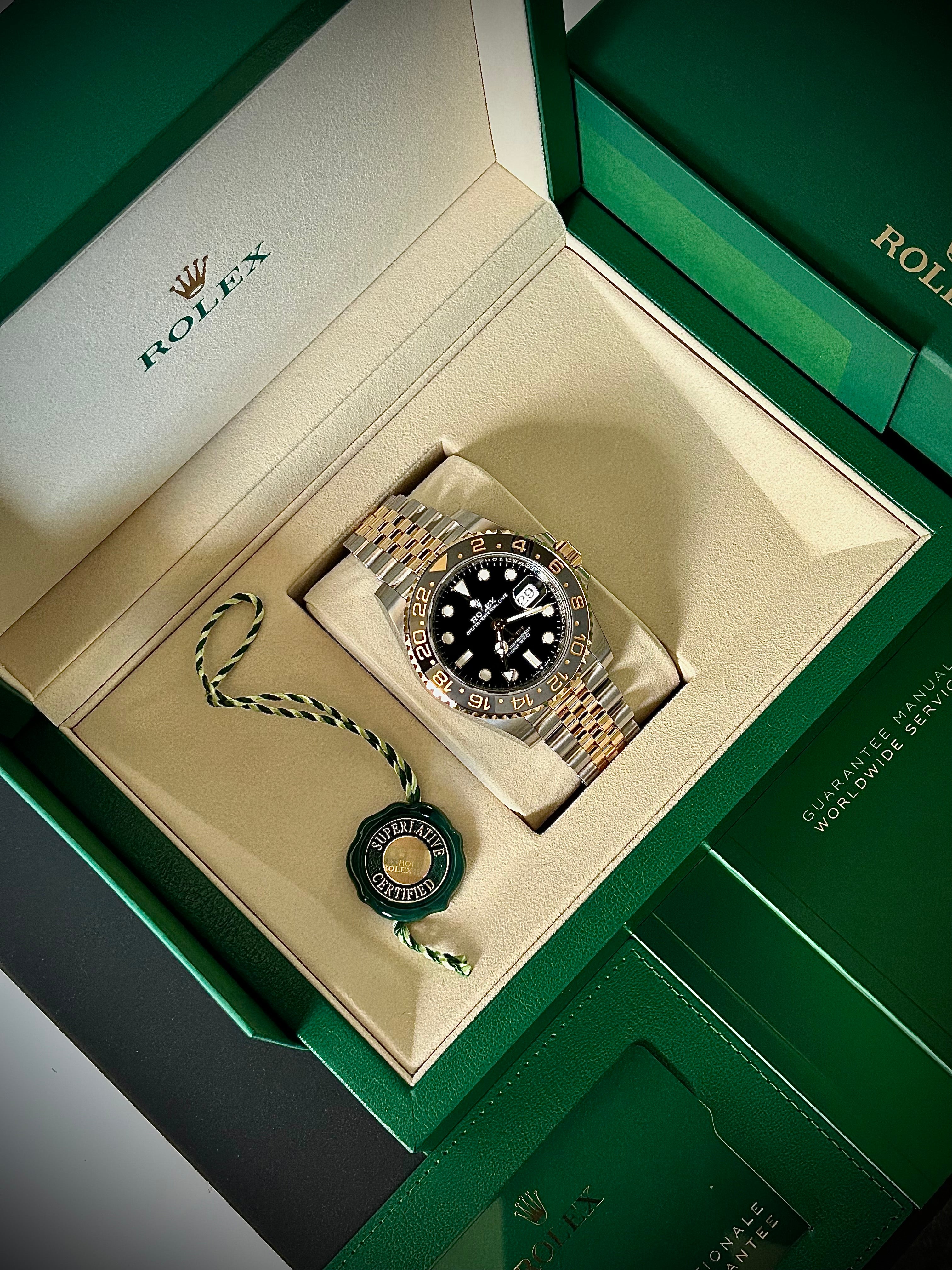 2025 ROLEX GMT MASTER II, ZOMBIE, 126713GRNR, FULL SET, INC GST