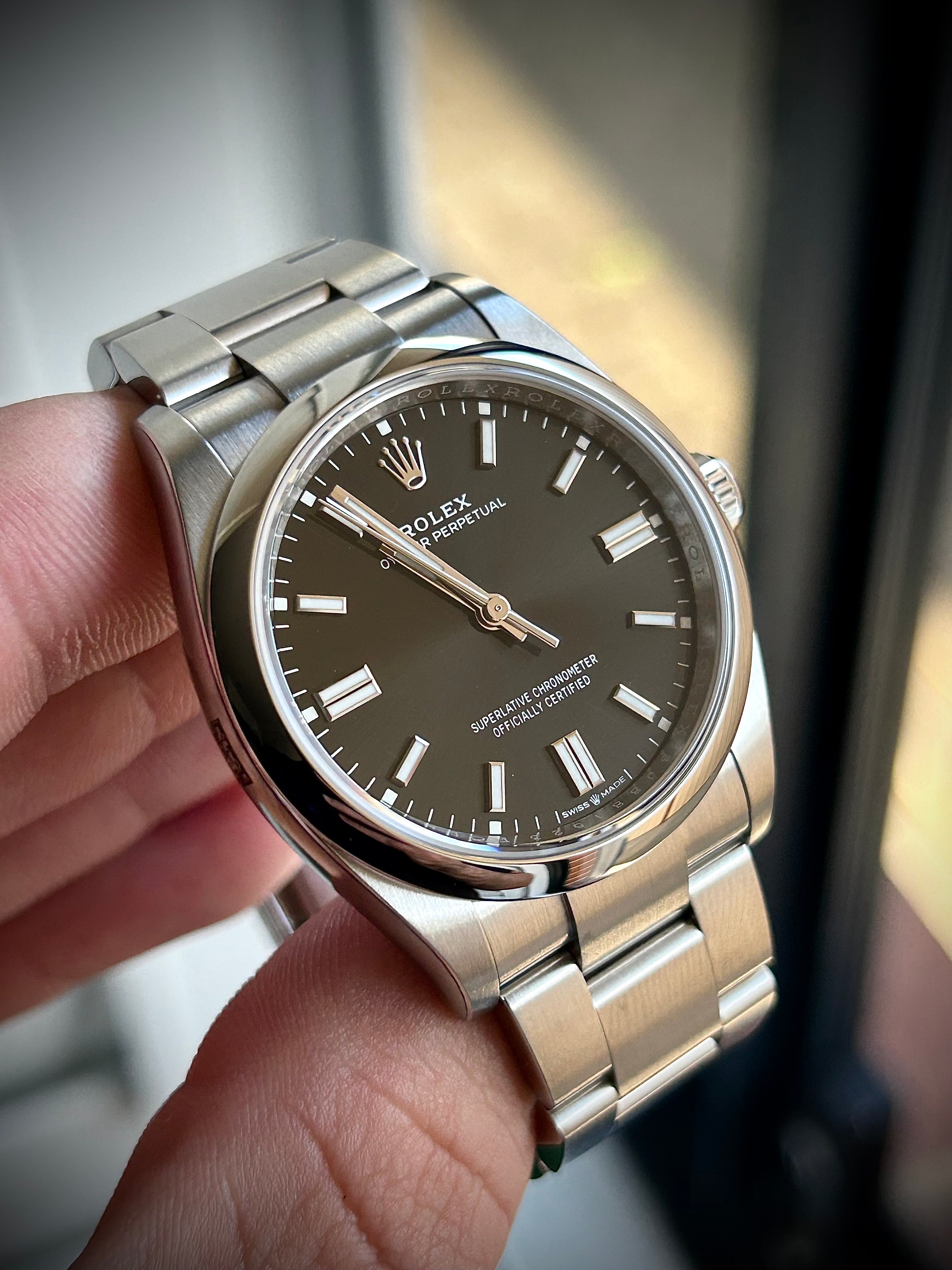 2024 ROLEX OYSTER PERPETUAL 36 BLACK DIAL, BRAND NEW, 126000, FULL SET, INC GST