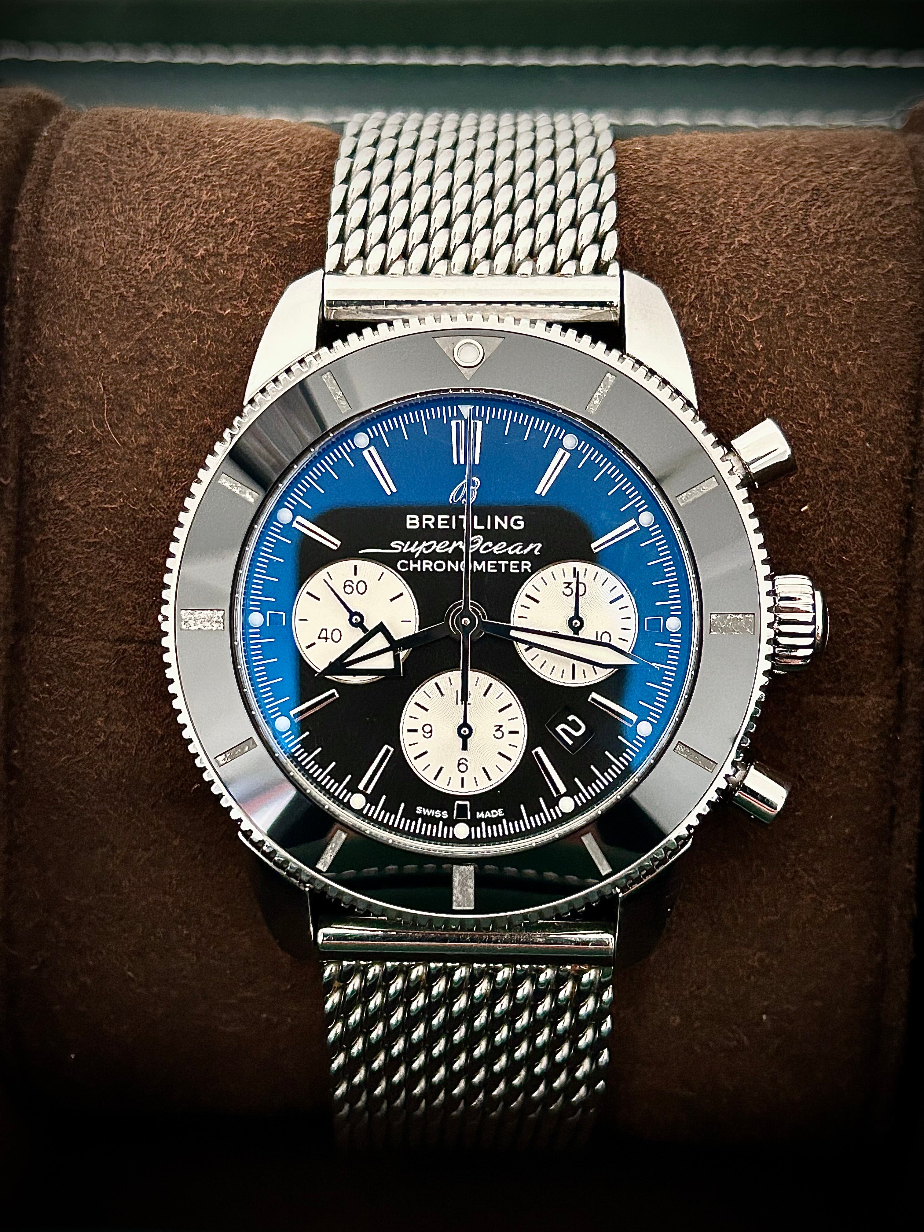 2018 BREITLING SUPER OCEAN HERTITAGE B01, BOX AND PAPERS, INC GST