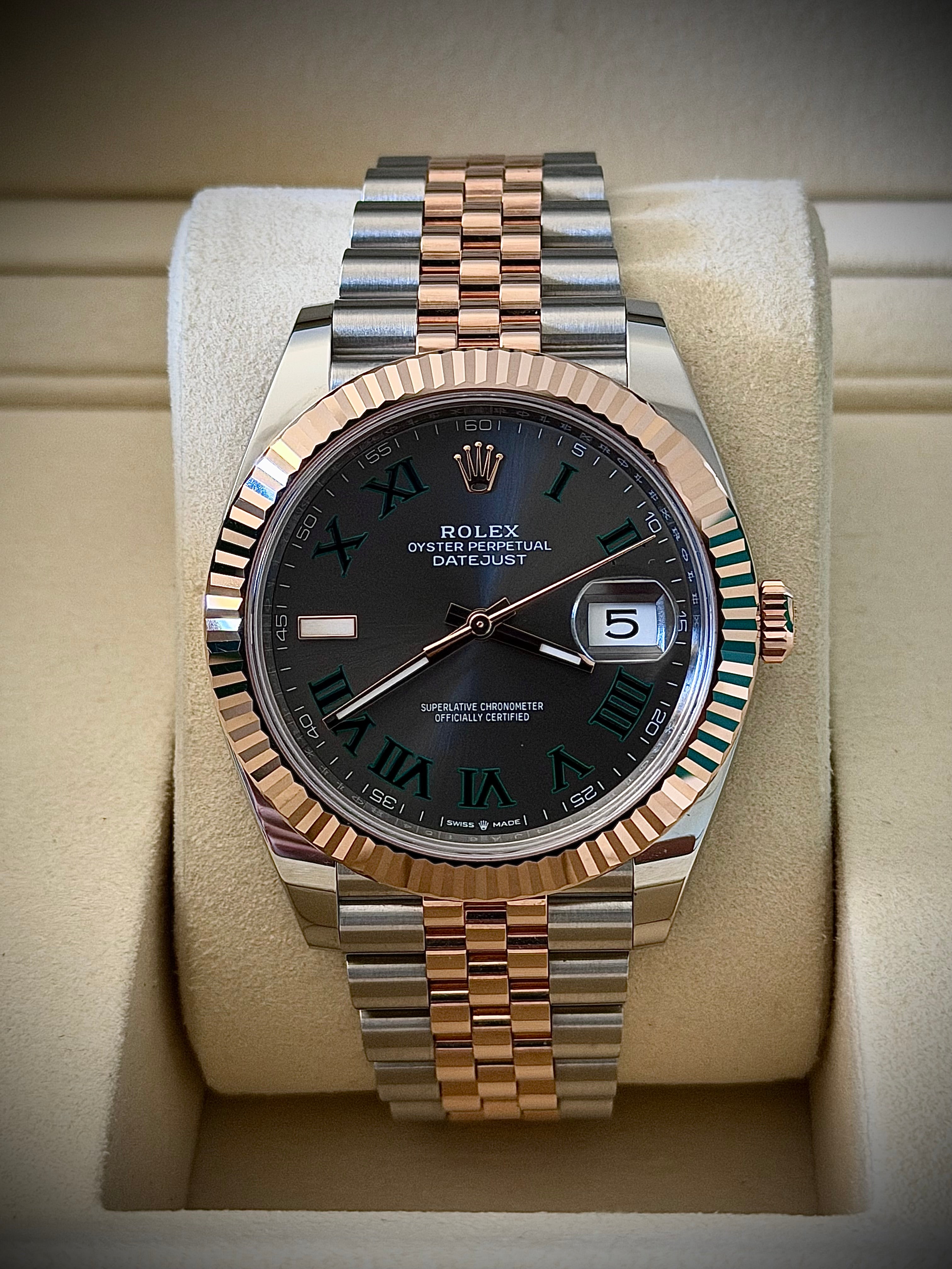 2025 ROLEX DATEJUST 41, WIMBLEDON, 126331, FULL SET, INC GST