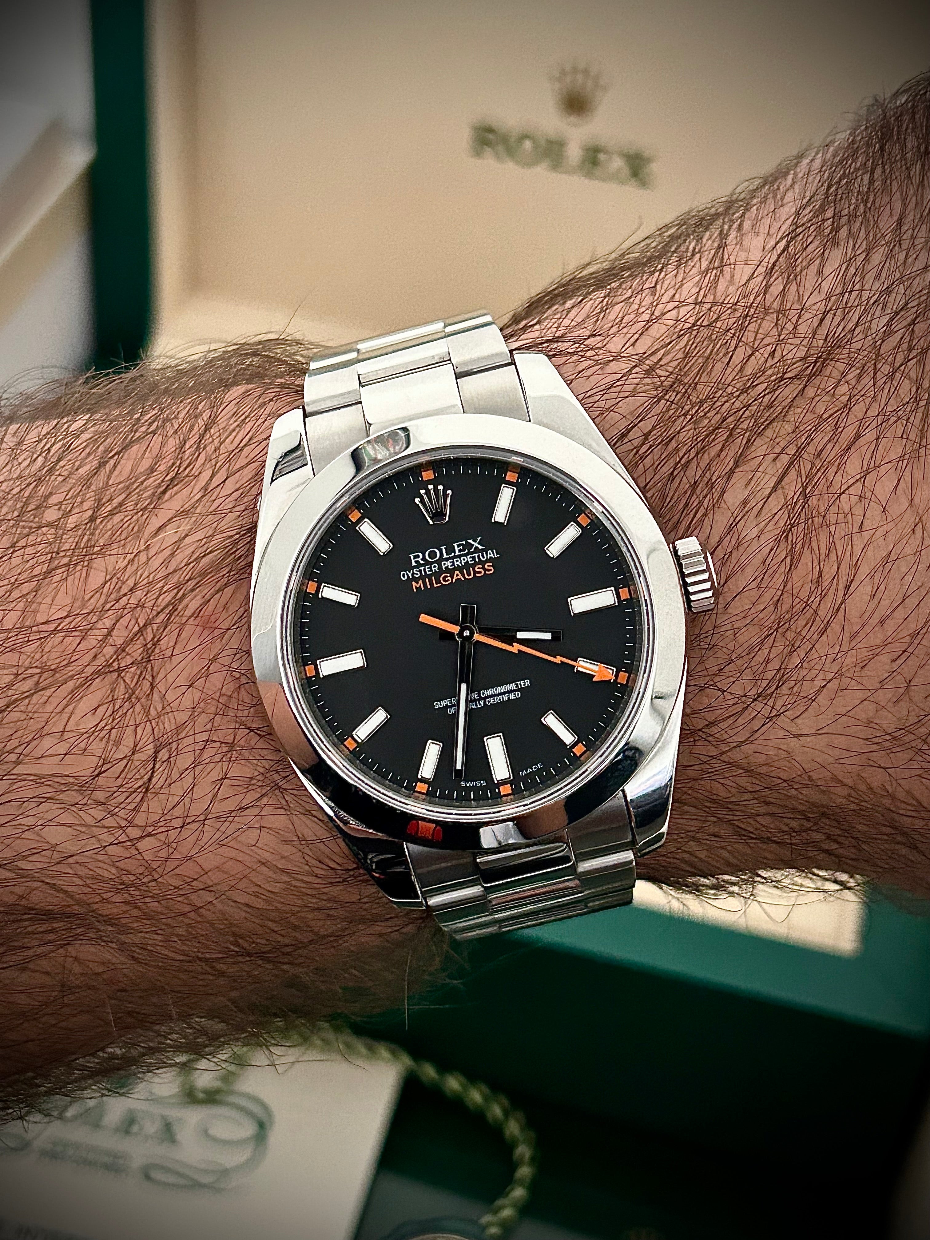 2008 ROLEX MILGAUSS, 116400, FULL SET, INC GST