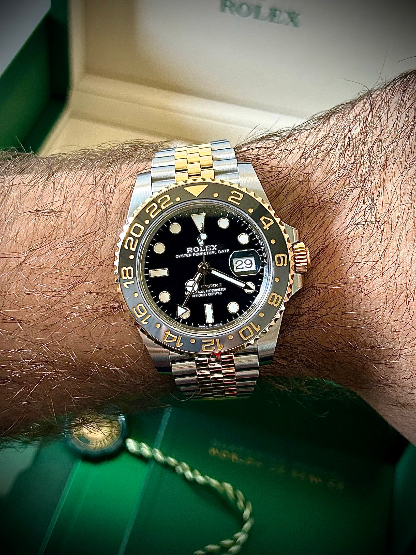 2025 ROLEX GMT MASTER II, ZOMBIE, 126713GRNR, FULL SET, INC GST