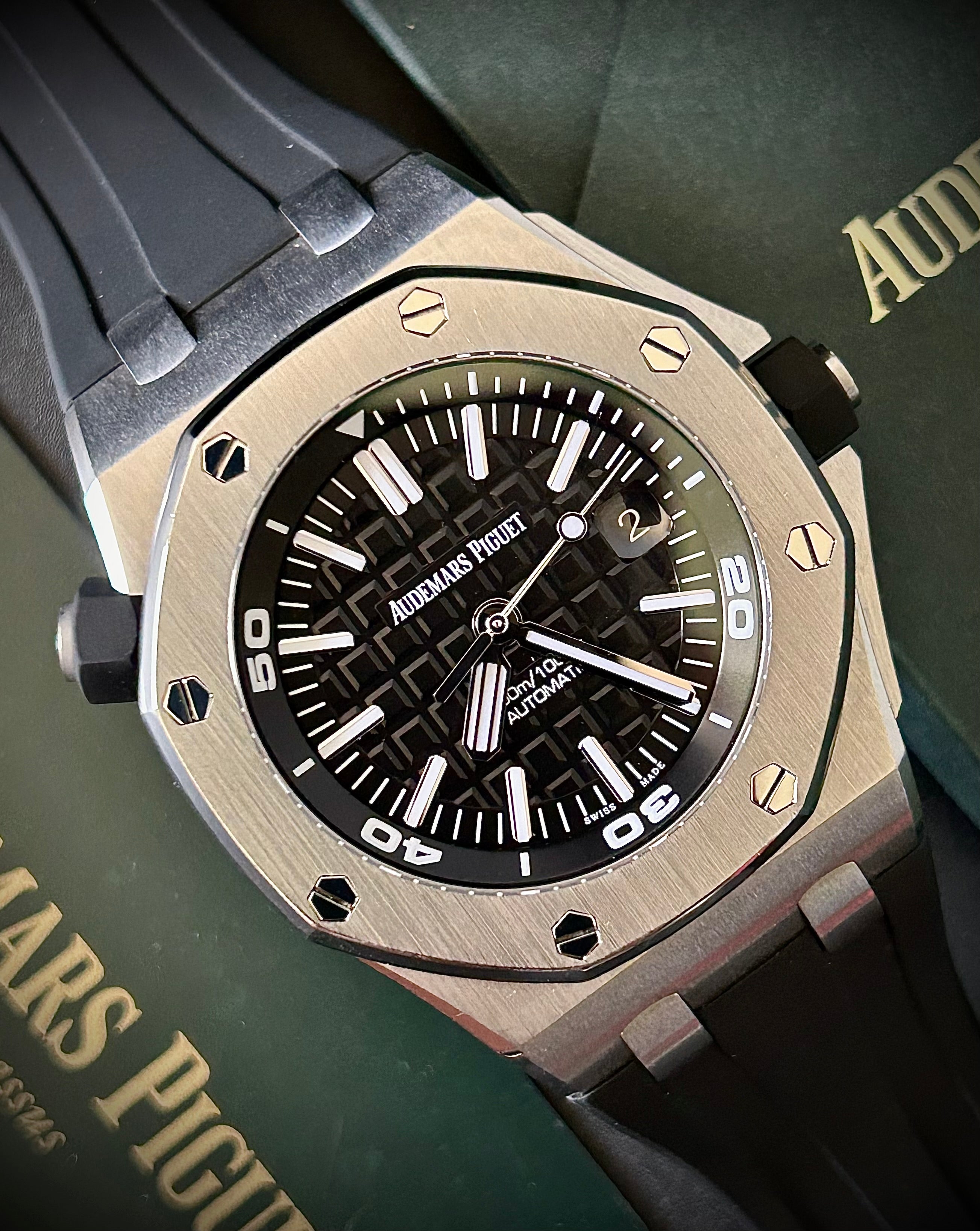2021 AUDEMARS PIGUET ROYAL OAK OFFSHORE DIVER, 15710ST, BOX AND PAPERS INC GST