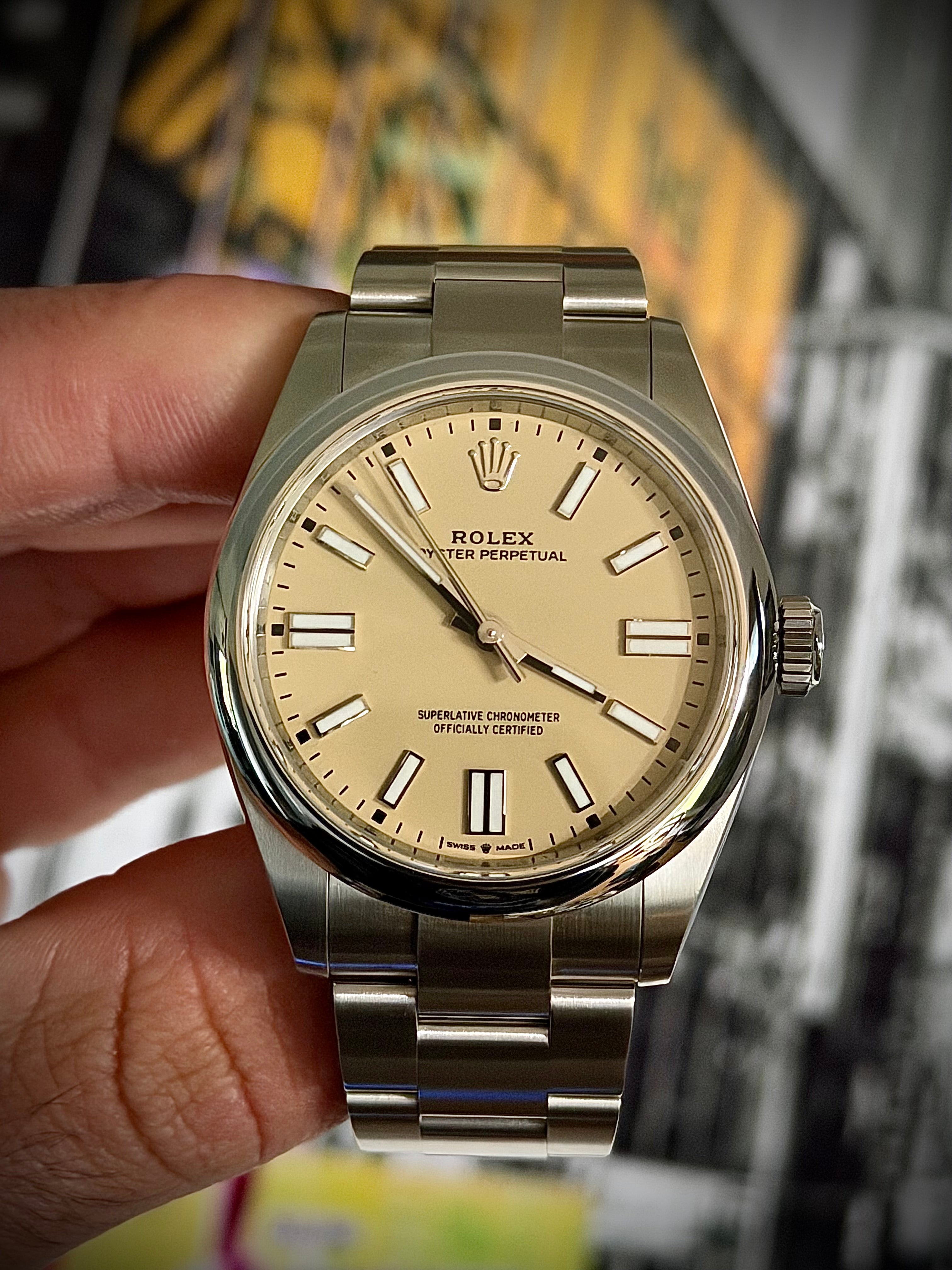 2026 ROLEX OYSTER PERPETUAL 41, 134300, BEIGE DIAL, FULL SET, INC GST