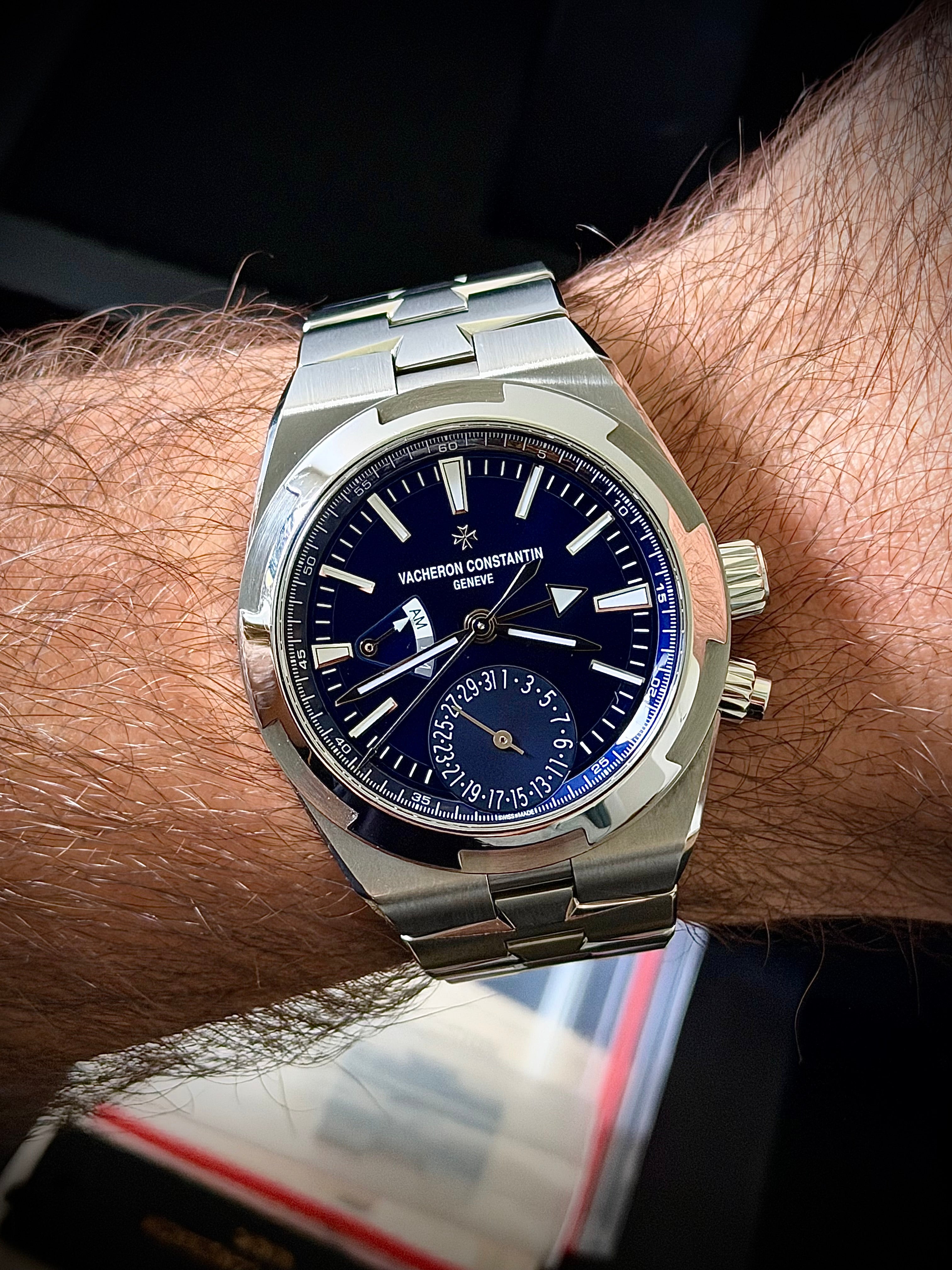 2020 VACHERON CONSTANTIN OVERSEAS DUAL TIME, BLUE DIAL, 7900V/110A-B546, FULL SET, INC GST