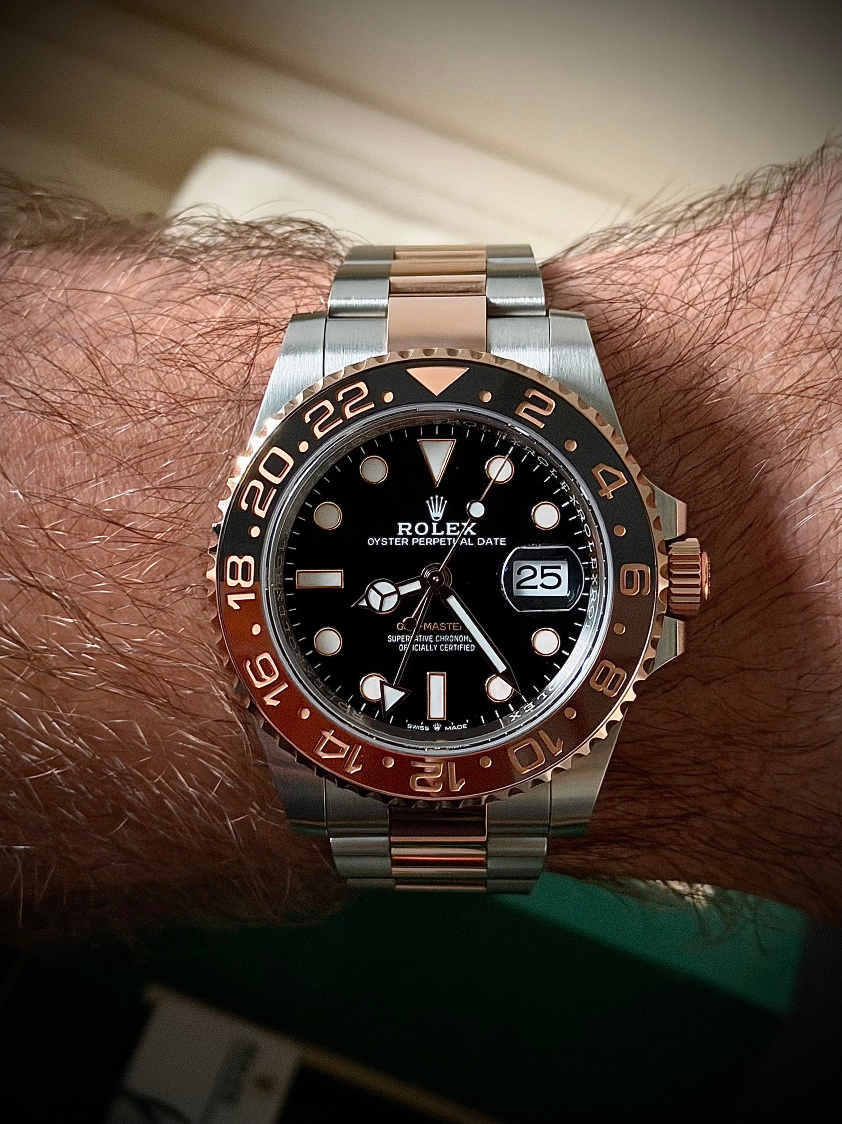 2022 ROLEX GMT MASTER II, ROOTBEER, 126711CHNR, FULL SET, INC GST