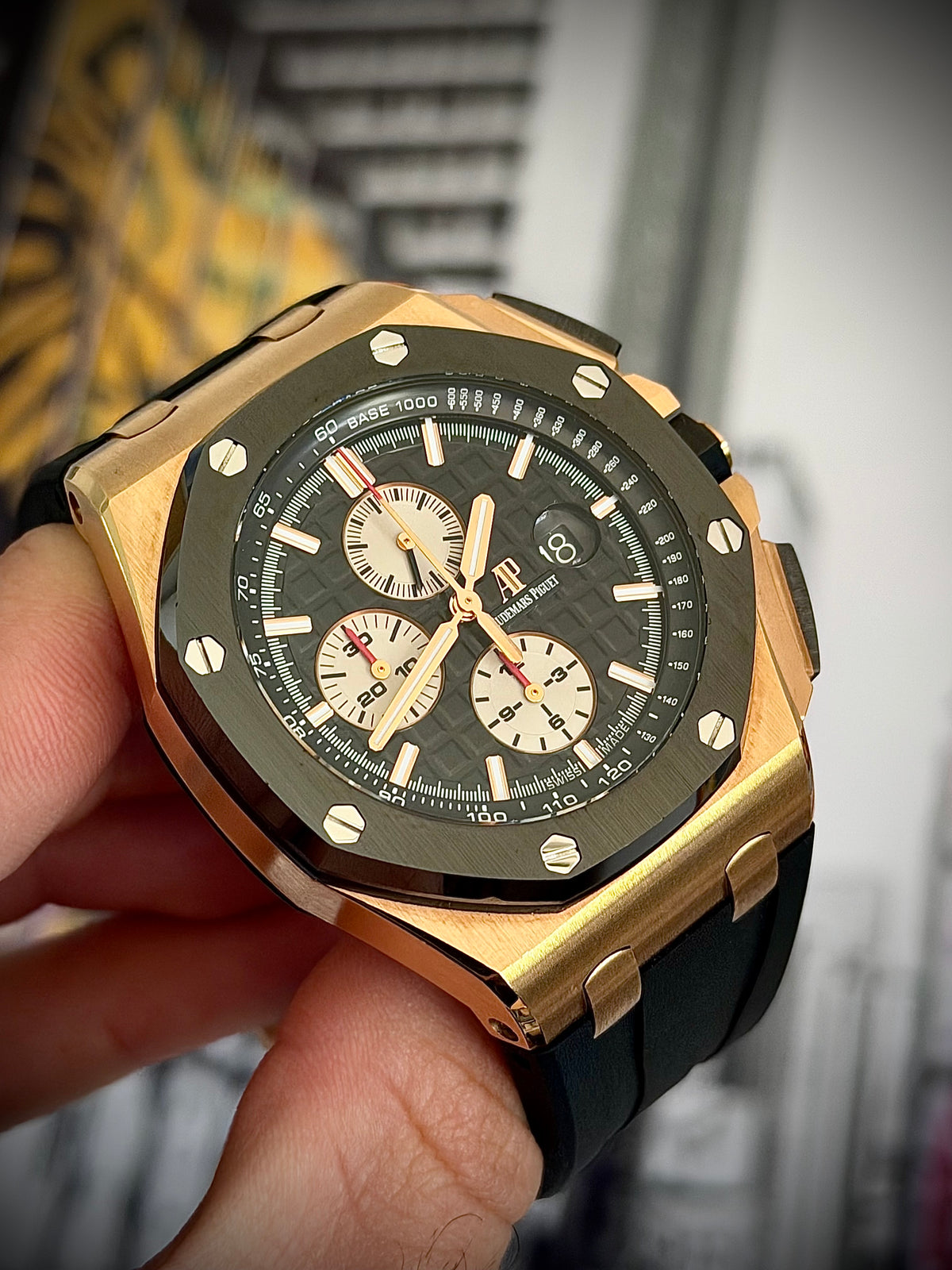 2016 AUDEMARS PIGUET ROYAL OAK OFFSHORE CHRONOGRAPH, 26401RO.OO.A002CA.02, 18CT ROSE GOLD, FULL SET, EXCELLENT CONDITION, INC GST