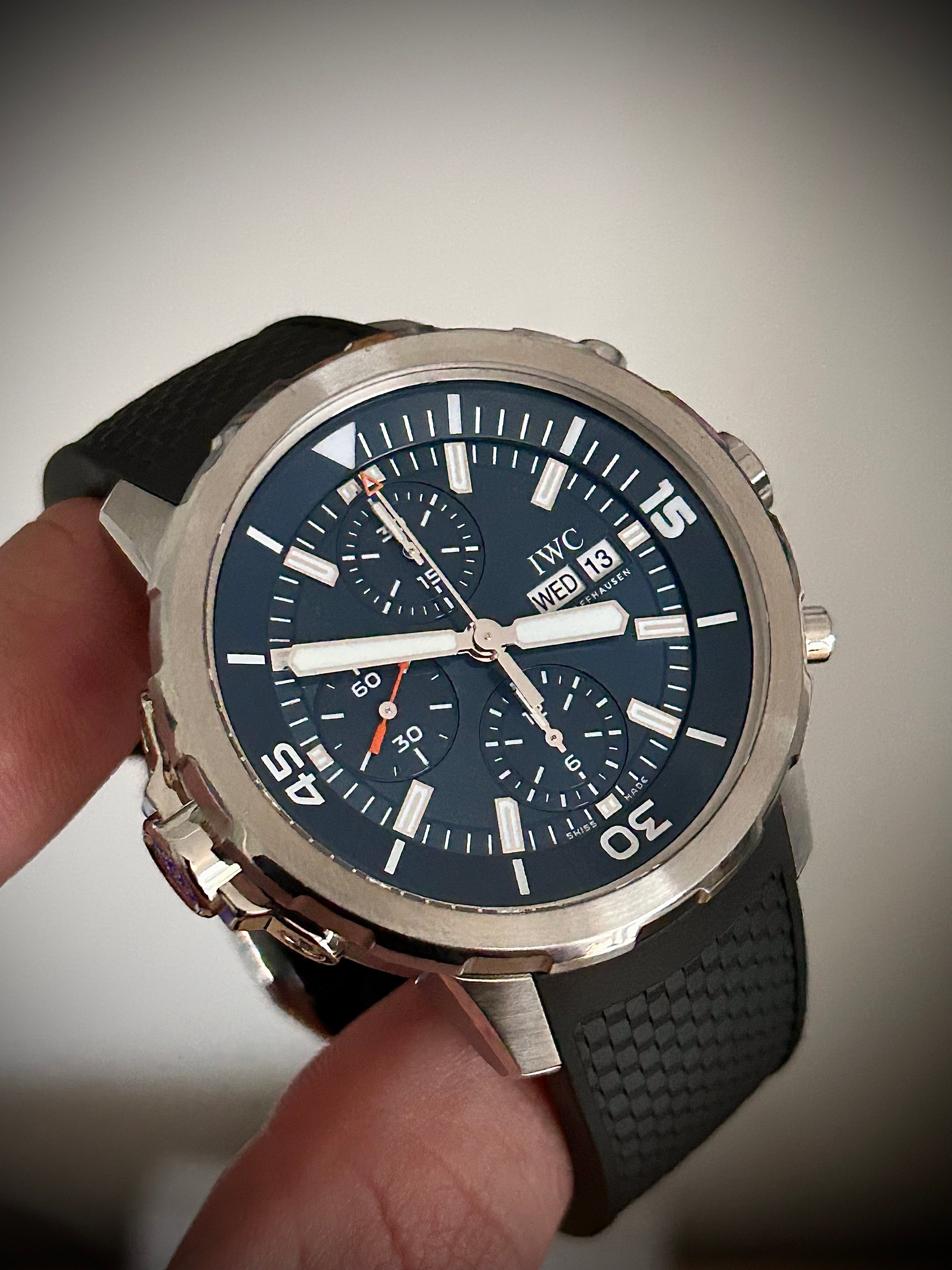 2014 IWC AQUATIMER CHRONOGRAPH, “EXPEDITION JACQUES-YVES COUSTEAU”, FULLY SERVICED, IW376805, BOX AND PAPERS, INC GST