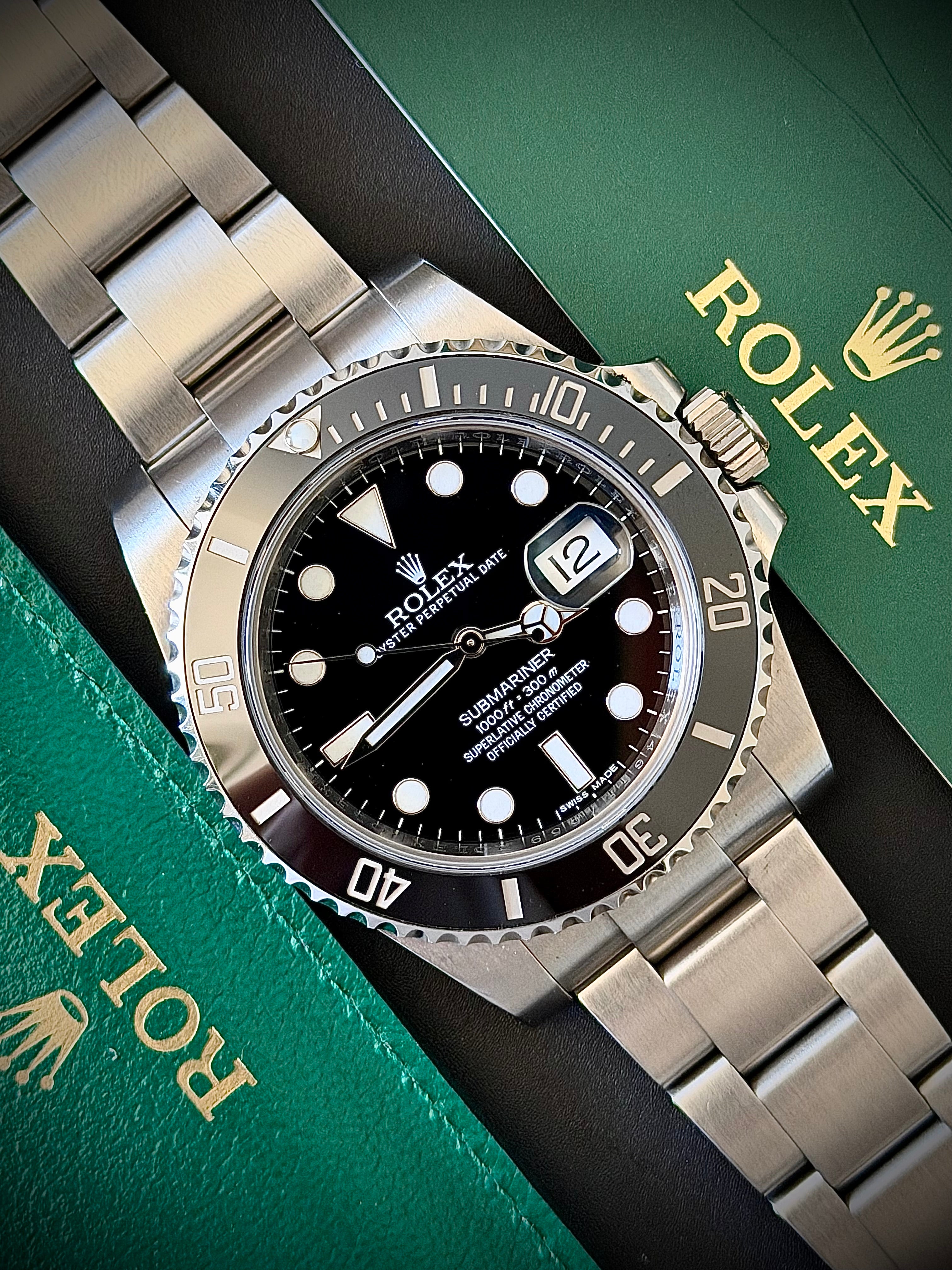 2015 ROLEX SUBMARINER DATE 116610LN, FULL SET, INC GST