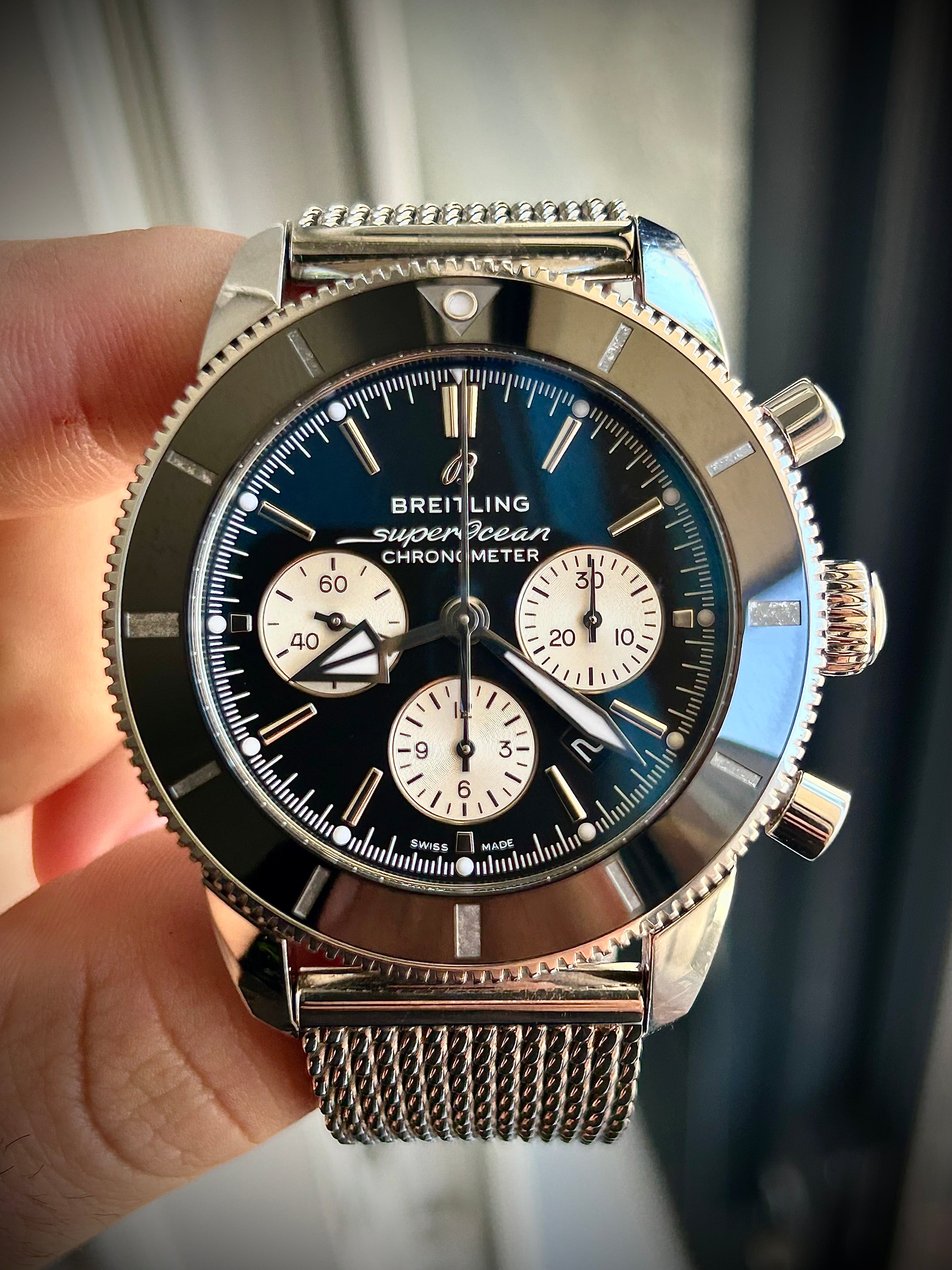 2018 BREITLING SUPER OCEAN HERTITAGE B01, BOX AND PAPERS, INC GST