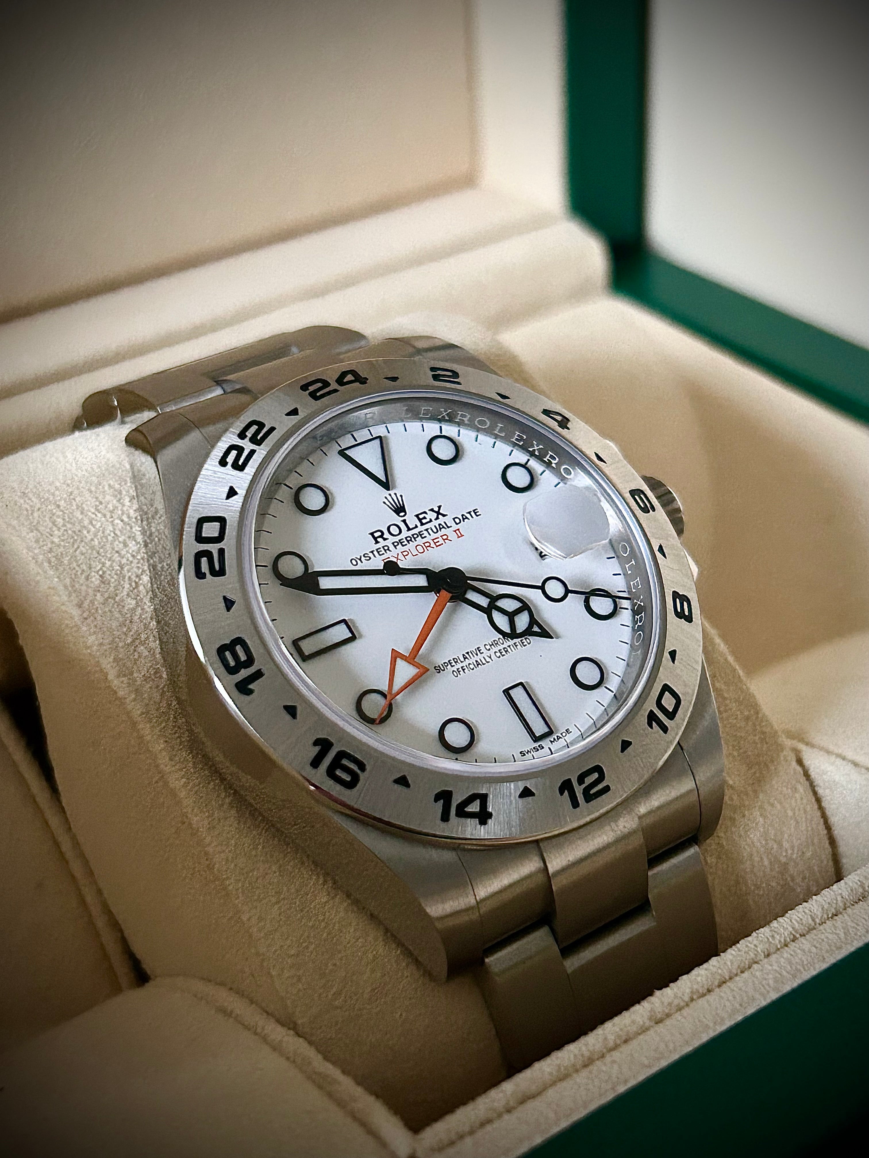2017 ROLEX EXPLORER II, POLAR, 216570, FULL SET, INC GST
