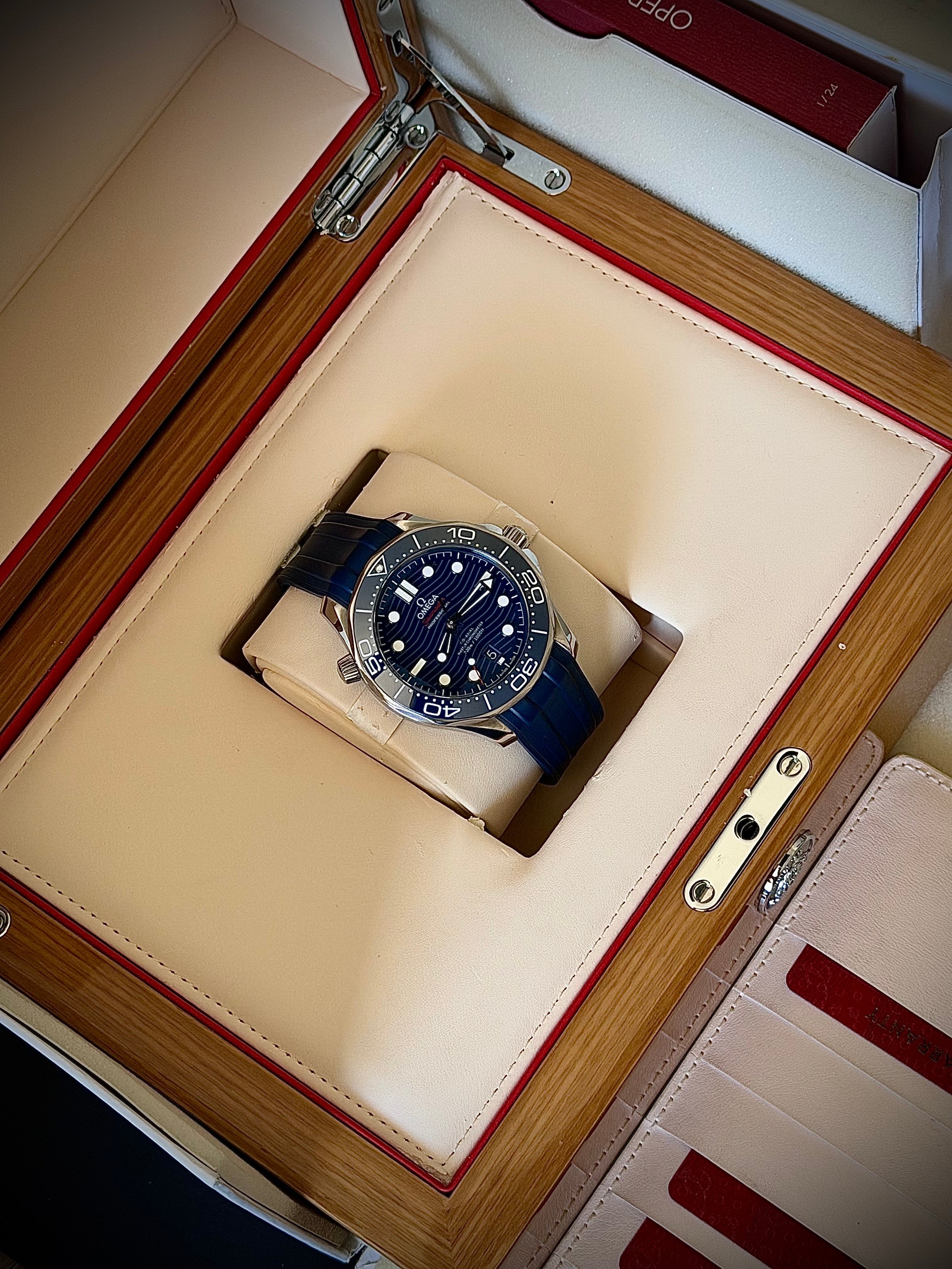 2022 OMEGA SEAMASTER 300, BLUE DIAL, FULL SET, INC GST