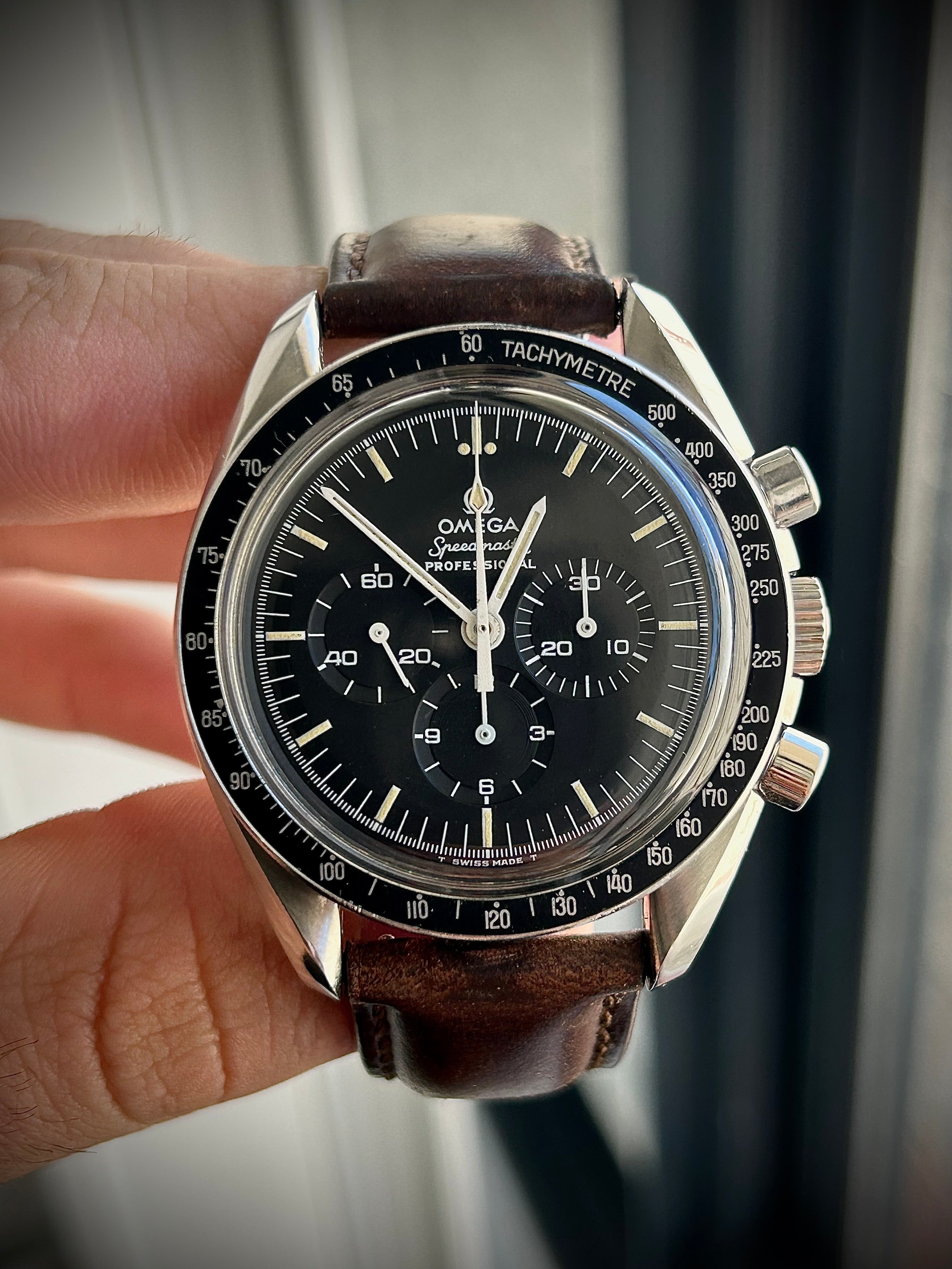 OMEGA SPEEDMASTER MOONWATCH, SERVICED, WATCH AND BOX, 145.022-74, INC GST
