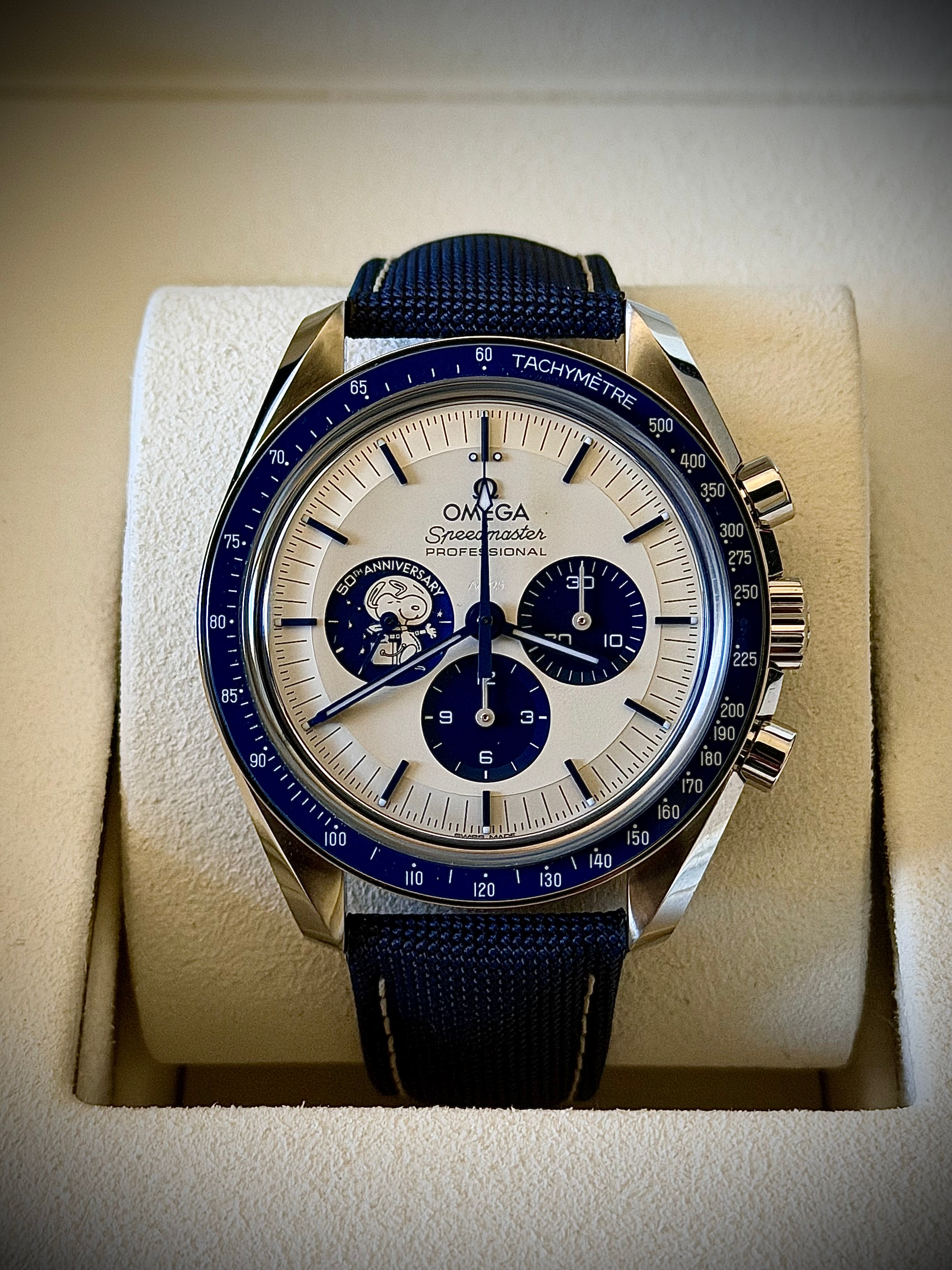 2021 OMEGA SPEEDMASTER SILVER SNOOPY AWARD 50TH ANNIVERSARY, 310.32.42.50.02.001, FULL SET, INC GST