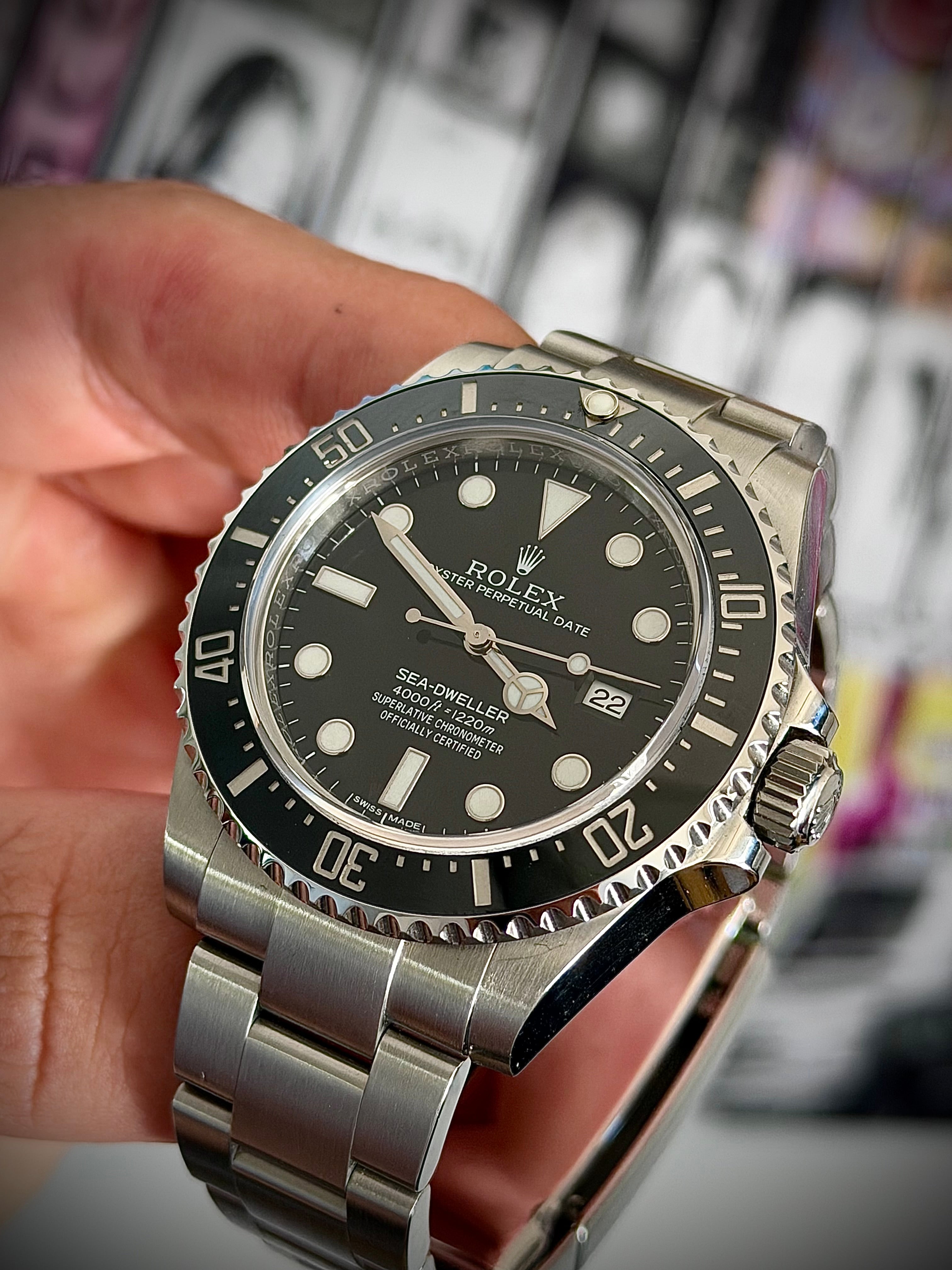 2014 ROLEX SEA-DWELLER 4000, 116600, FULL SET, WITH RSC, INC GST