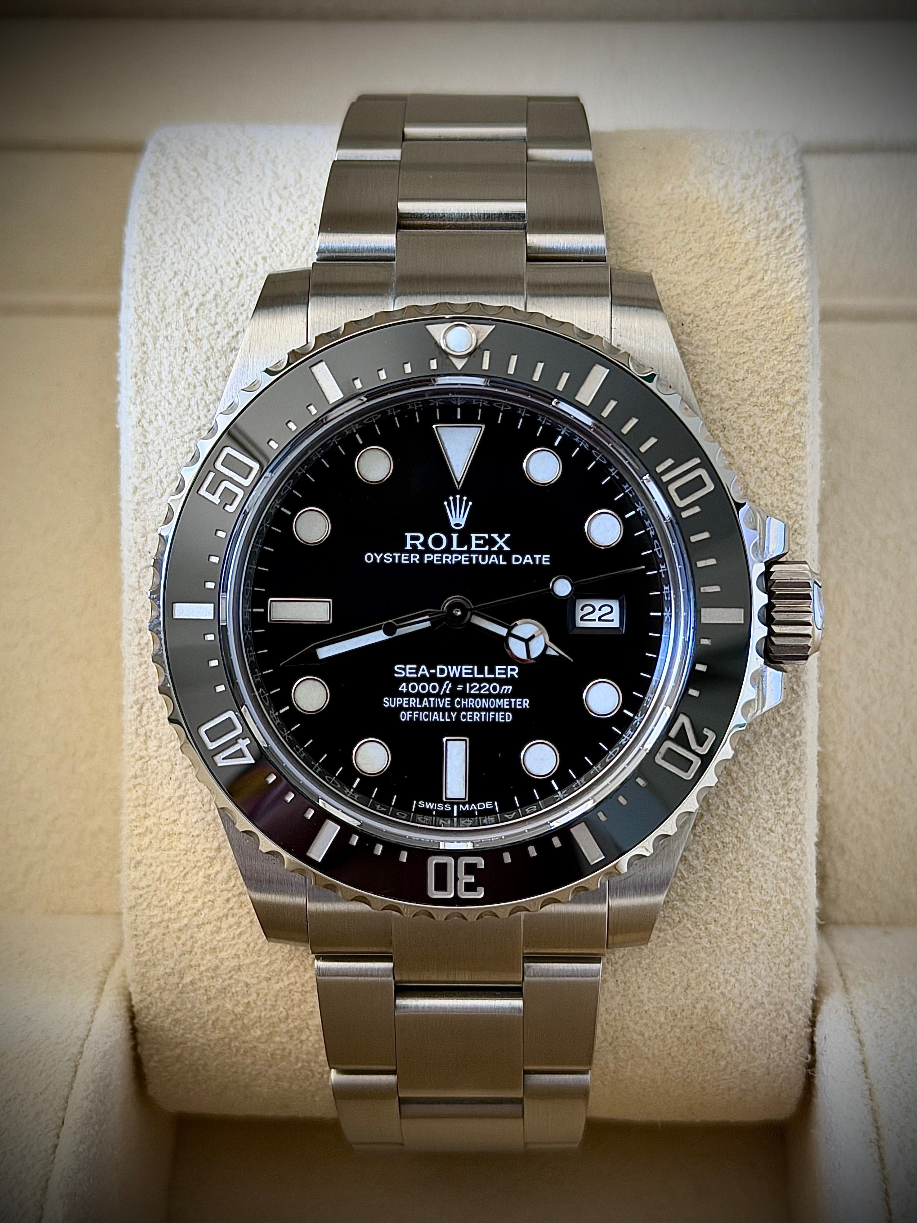 2014 ROLEX SEA-DWELLER 4000, 116600, FULL SET, WITH RSC, INC GST