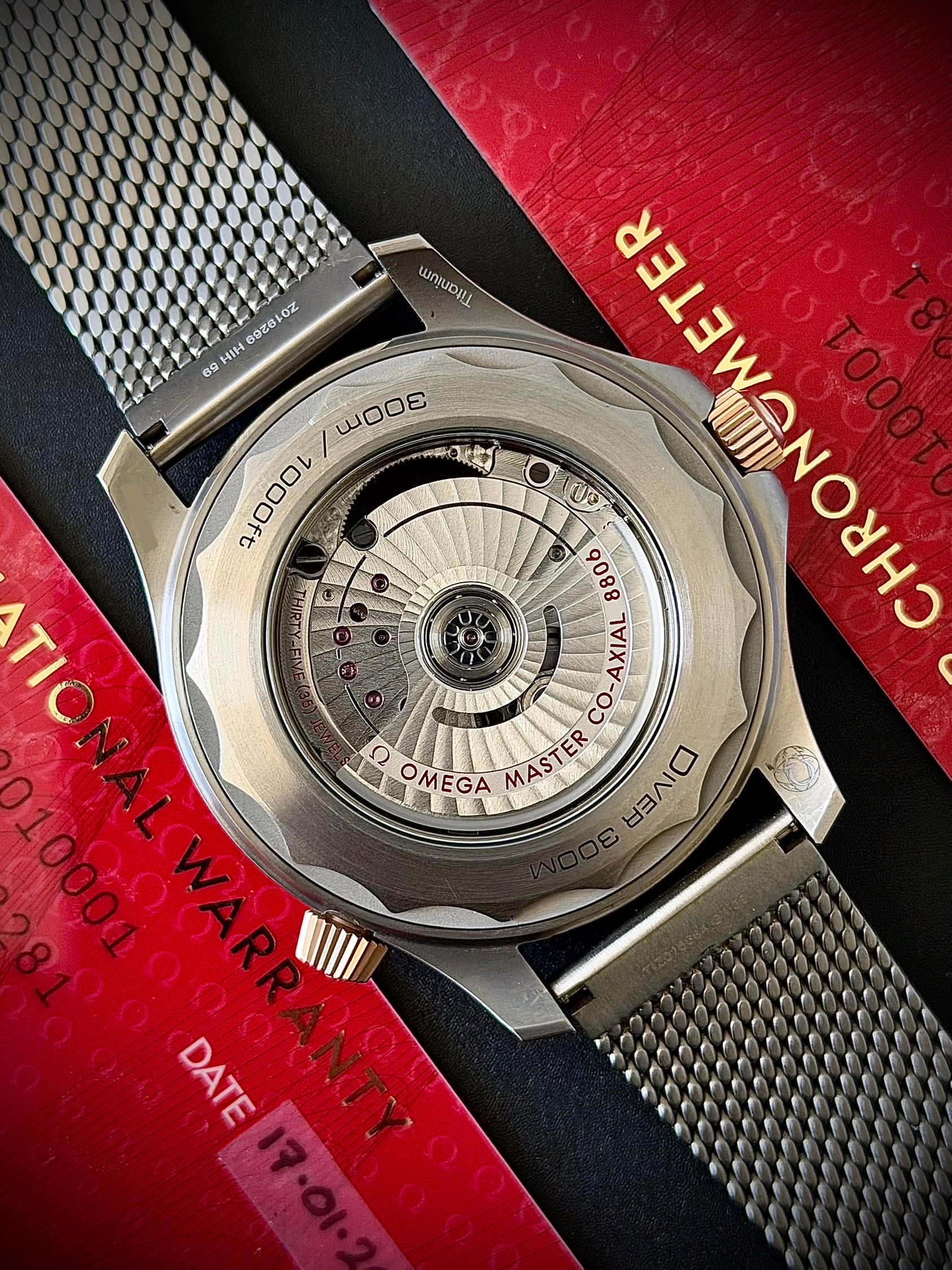 2025 OMEGA SEAMASTER 300, 42MM BRONZE GOLD ON TITANIUM, FULL SET, INC GST