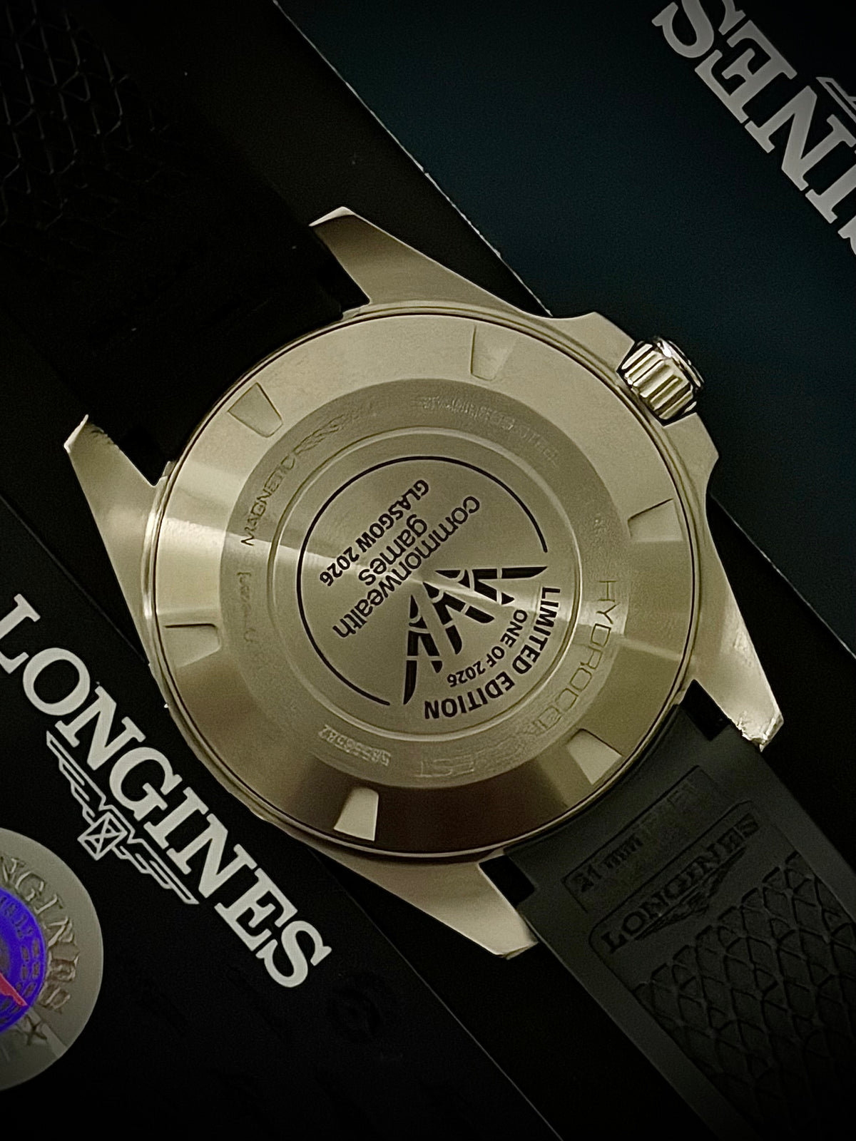 2026 LONGINES HYDROCONQUEST COMMONWEALTH GAMES LIMITED EDITION, L3.788.4.09.9, 42MM, AS NEW, FULL SET, INC GST