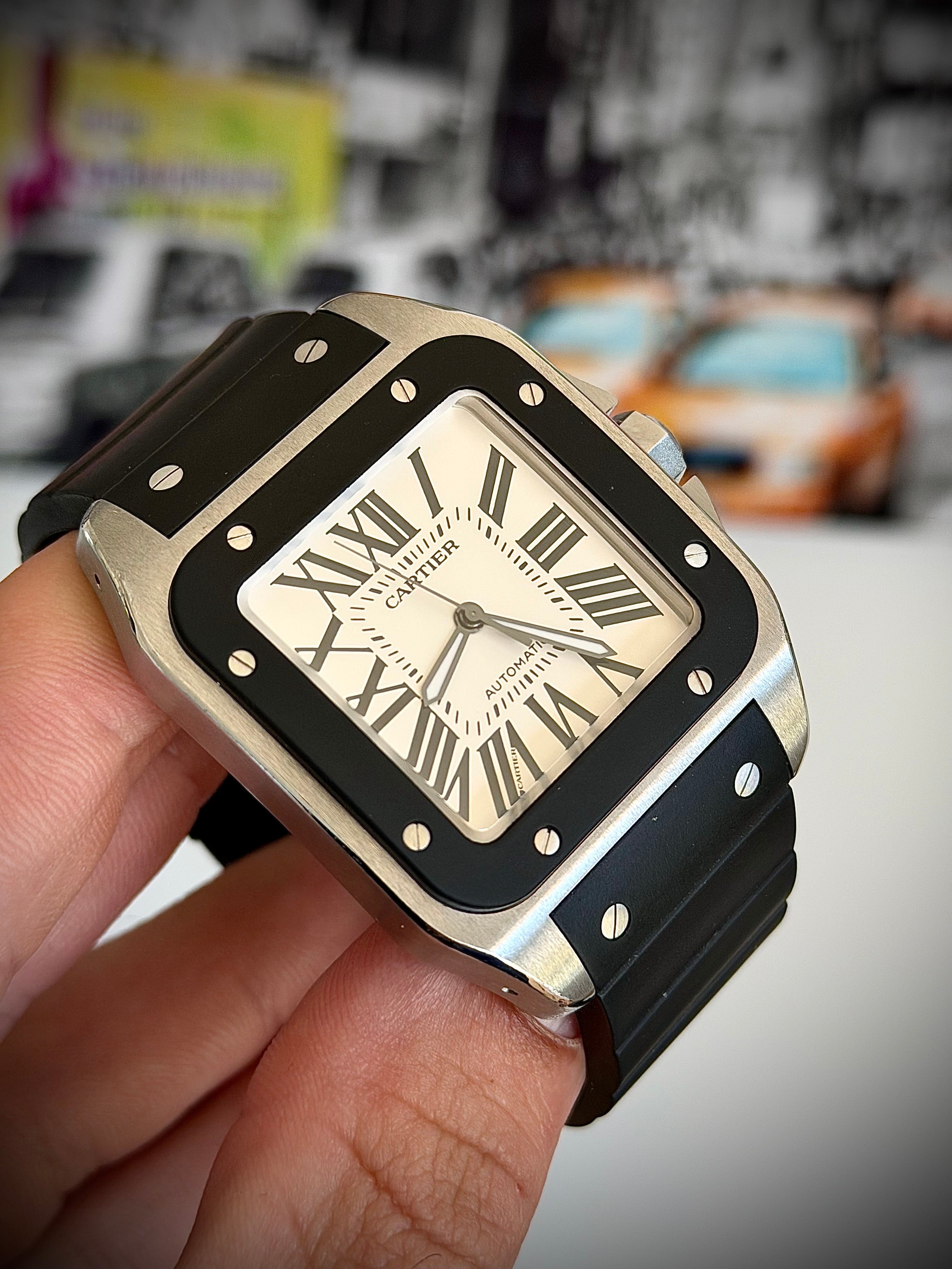 CIRCA 2011 CARTIER SANTOS 100, W20121U2, WATCH ONLY, INC GST