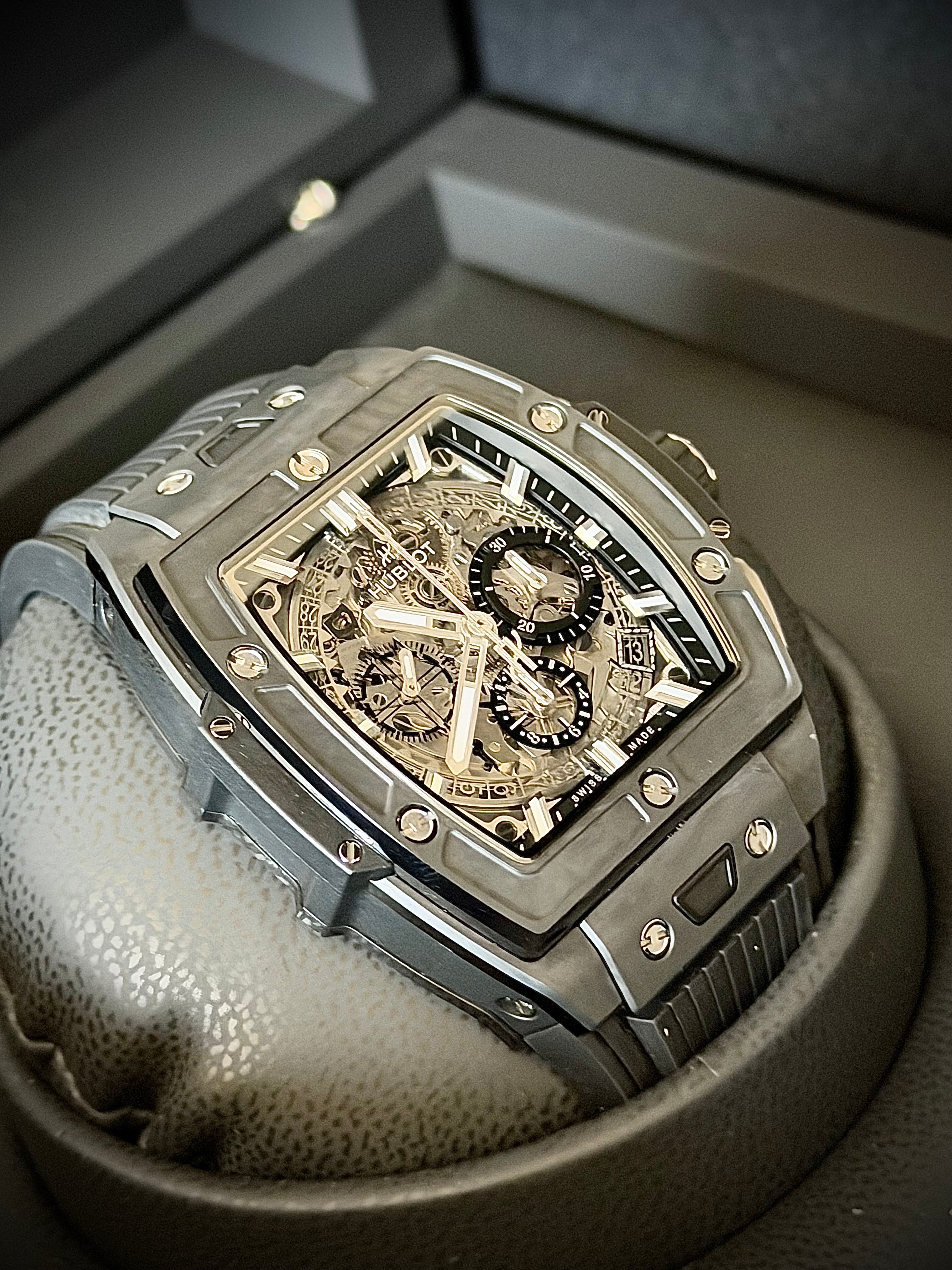 2023 HUBLOT SPIRIT OF BIG BANG BLACK MAGIC 42, 642.CI.0170.RX, CERAMIC, FULL SET + EXTRA STRAP, INC GST