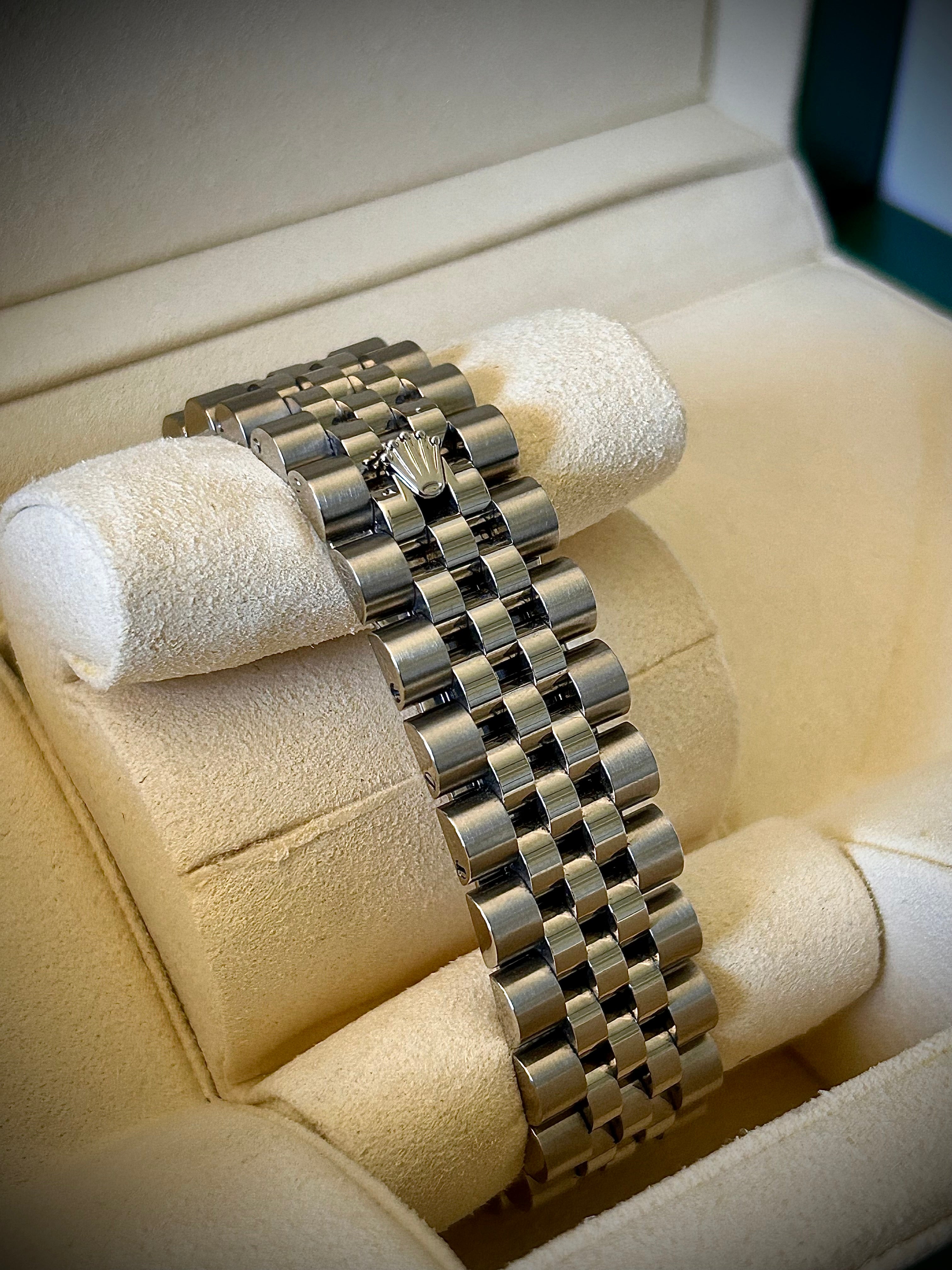 ROLEX DATEJUST 36, DIAMOND BEZEL, JUBILEE, 116244, BOX & RSC, INC GST