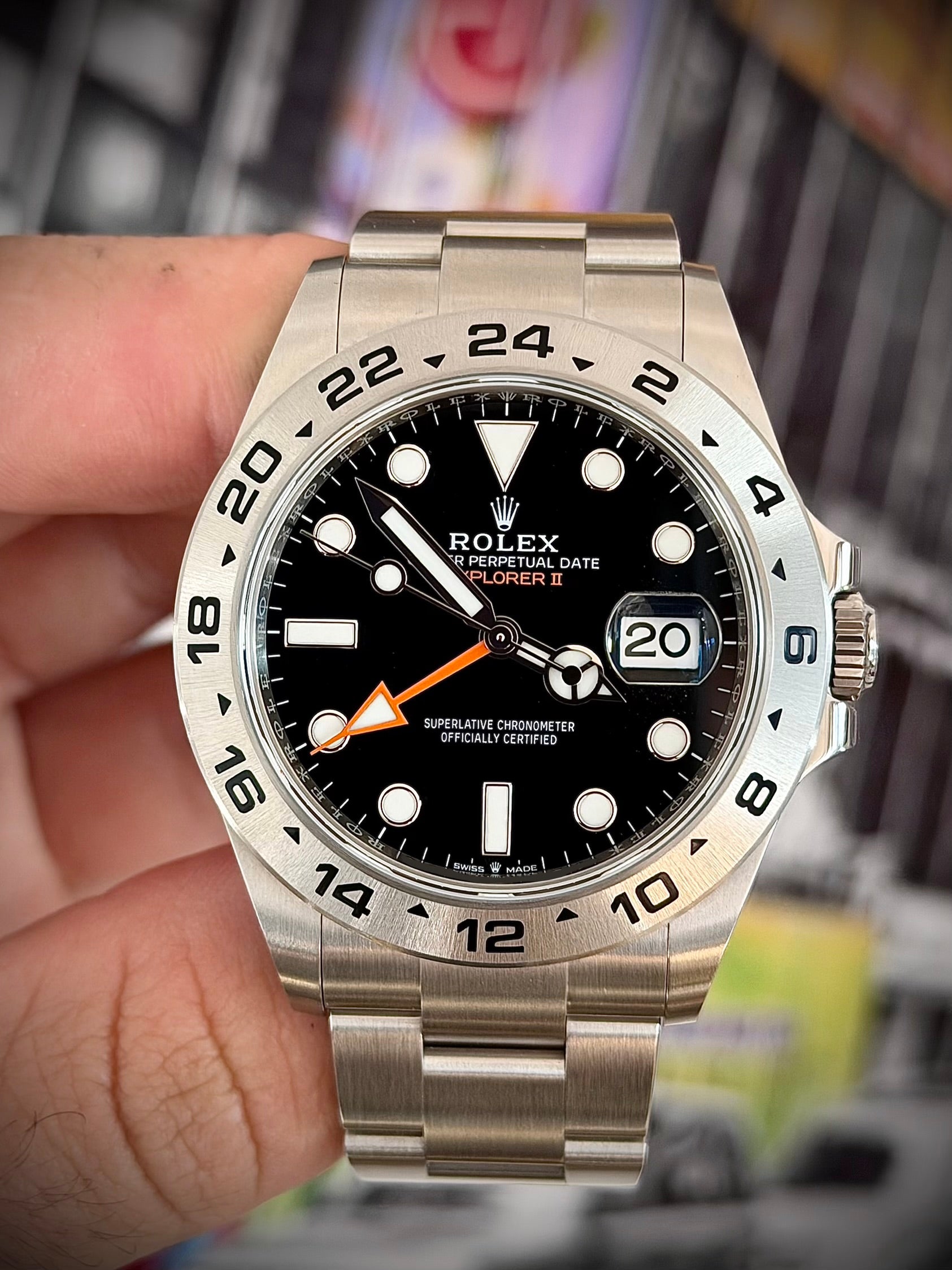 2025 ROLEX EXPLORER II BLACK DIAL, 226570, FULL SET, INC GST