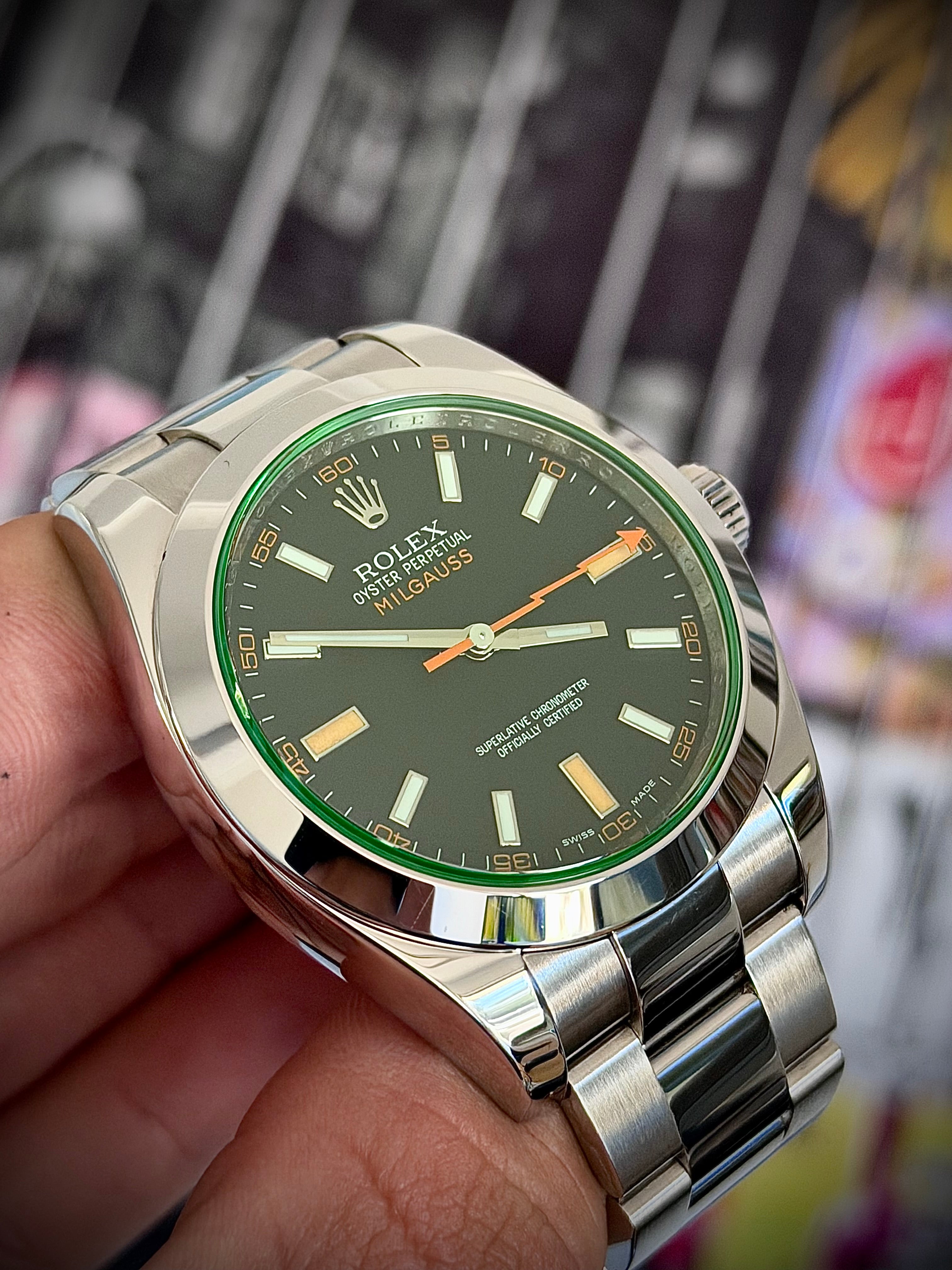 2010 ROLEX MILGAUSS, 116400GV, FULL SET, 2022 RSC SERVICE, INC GST